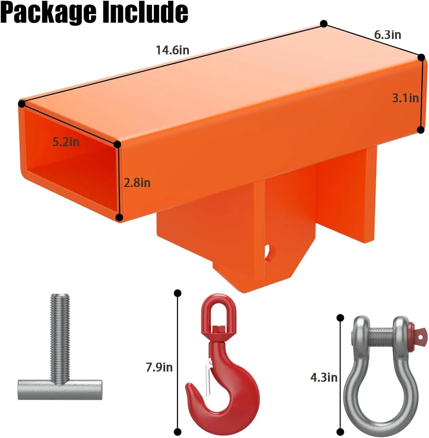 بالابر لیفتراک LJLAA با ظرفیت 2200 پوند، جرثقیل متحرک لیفتراک 1 تن سنگین با قلاب گردان و دو پیچ بزرگ L، 2200 پوند