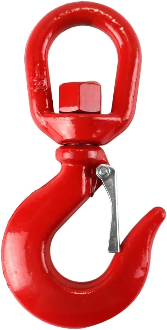 قلاب جرثقیل گردان Enwye ساخته شده از فولاد آلیاژی آمریکایی با ظرفیت بار 2 تن، قلاب بالابر قوی و بادوام برای تریلرهای حمل و نقل بندری، ساخت و ساز و تجهیزات صنعتی