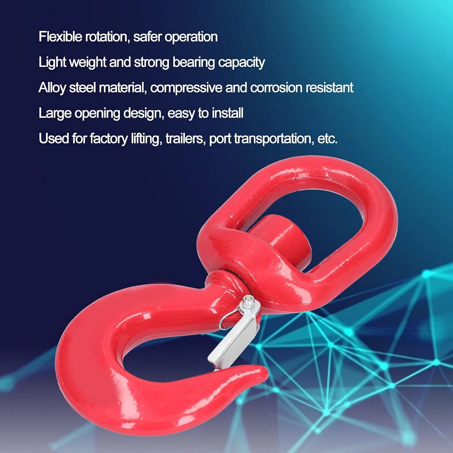 قلاب جرثقیل GLOGLOW قوی و سبک 2 تن نوع چرخشی قلاب مانتینگ برای بالابری کارخانه فولاد آلیاژی قلاب جرثقیل GLOGLOW قوی و سبک 2 تن نوع چرخشی قلاب مانتینگ برای بالابری کارخانه فولاد آلیاژی