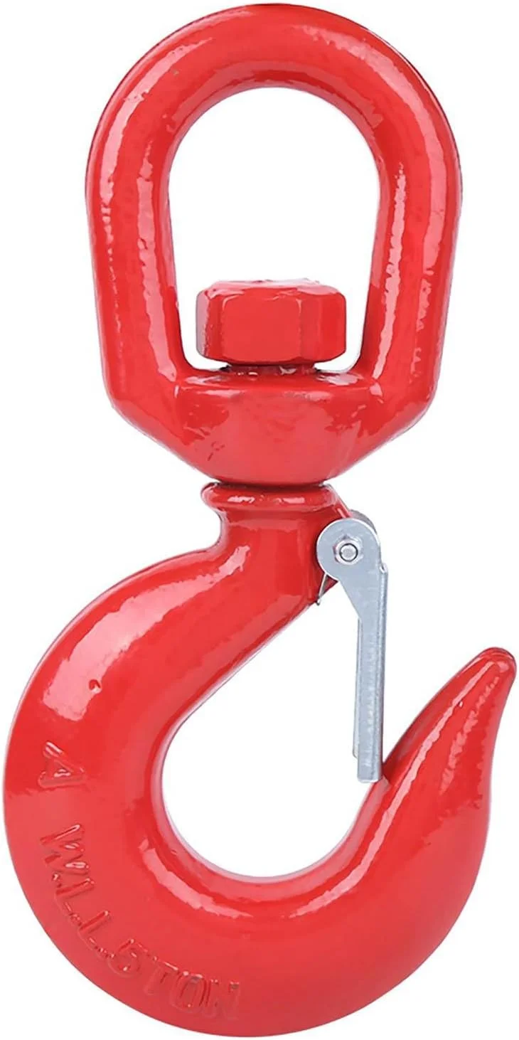 قلاب جرثقیل چشمی فولاد آلیاژی برای بارگیری، بلند کردن، کشتی سازی، قلاب گرد