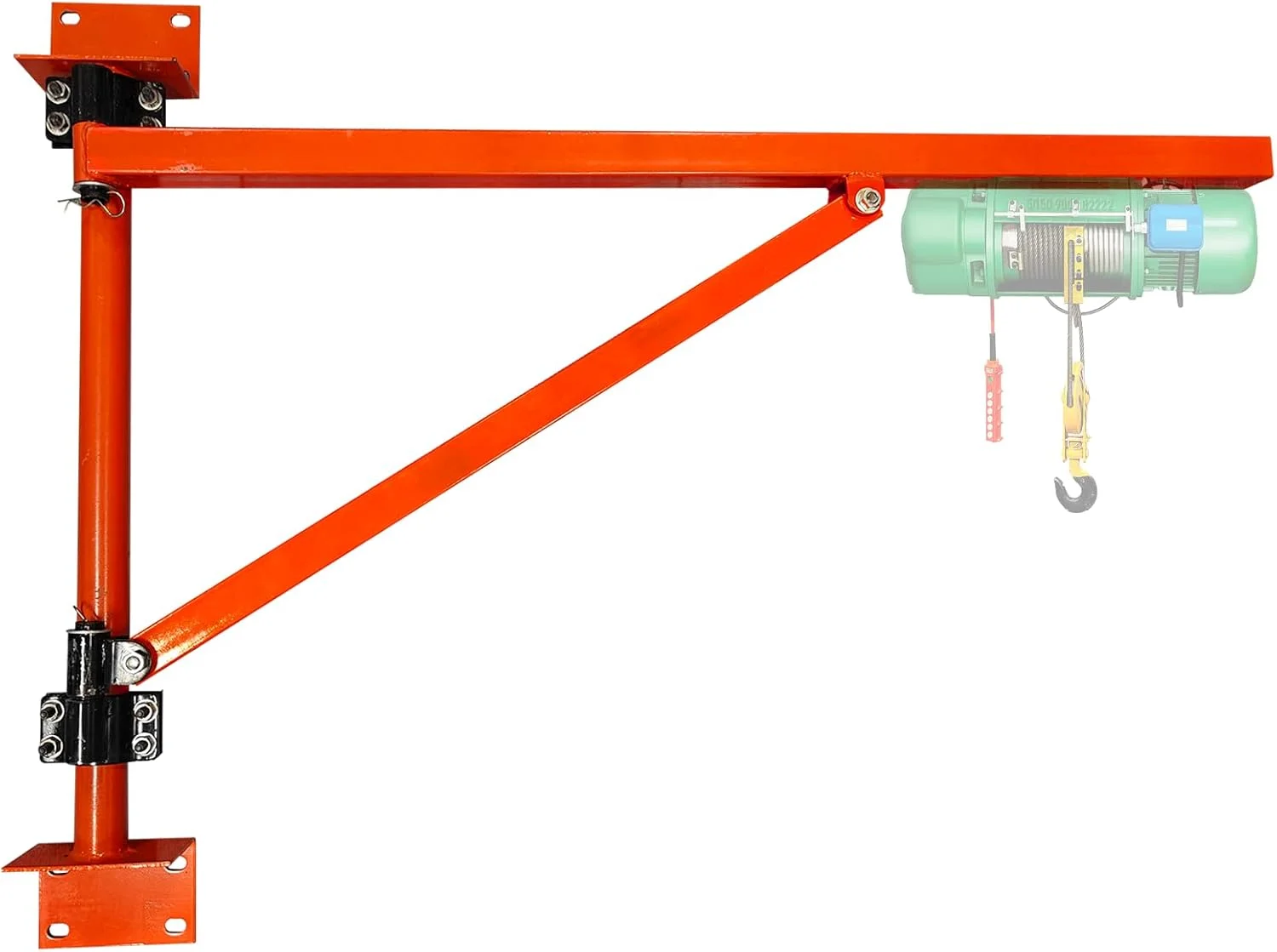 براکت بازوی جرثقیل دیواری، ظرفیت بارگیری 300 کیلوگرم، براکت پشتیبانی بالابر برقی سنگین، بالابر داربست برقی با قابلیت چرخش 180 درجه، براکت بازوی جرثقیل ایده آل برای بالابری کارآمد