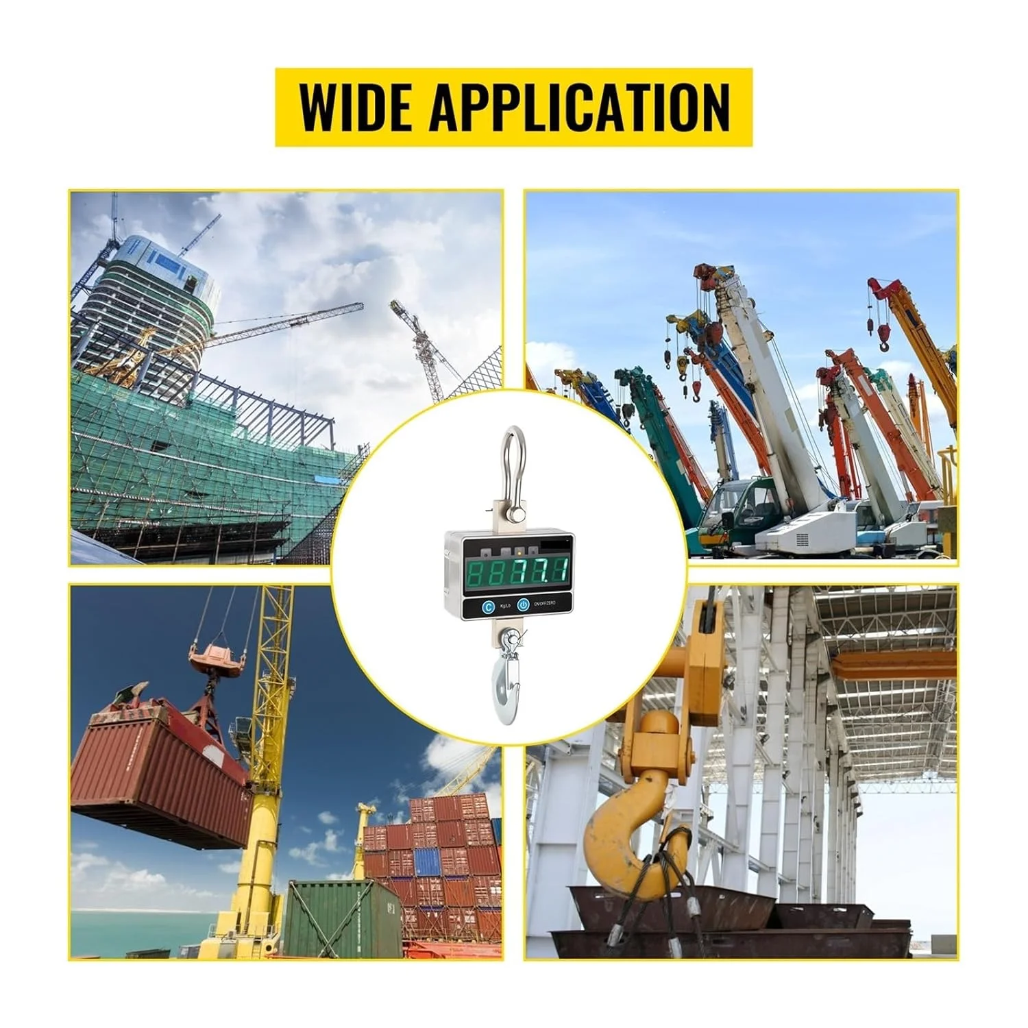 ترازو جرثقیل، ترازوی جرثقیل دیجیتال کوچک 1000 کیلوگرمی آلیاژ آلومینیوم نقره ای سنگین با صفحه نمایش LED با دقت بالا و قابلیت اطمینان قوی ترازو جرثقیل، ترازوی جرثقیل دیجیتال کوچک 1000 کیلوگرمی آلیاژ آلومینیوم نقره ای سنگین با صفحه نمایش LED با دقت بالا و قابلیت اطمینان قوی