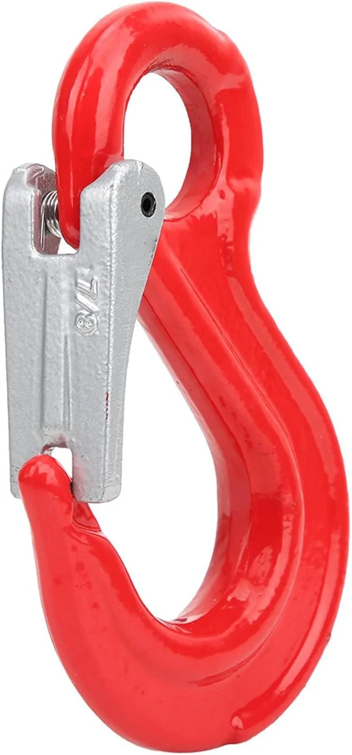 قلاب بالابر چشمی ثابت گرد فولادی آلیاژی 2 تنی با ضامن، قلاب جرثقیل، ساخت کشتی