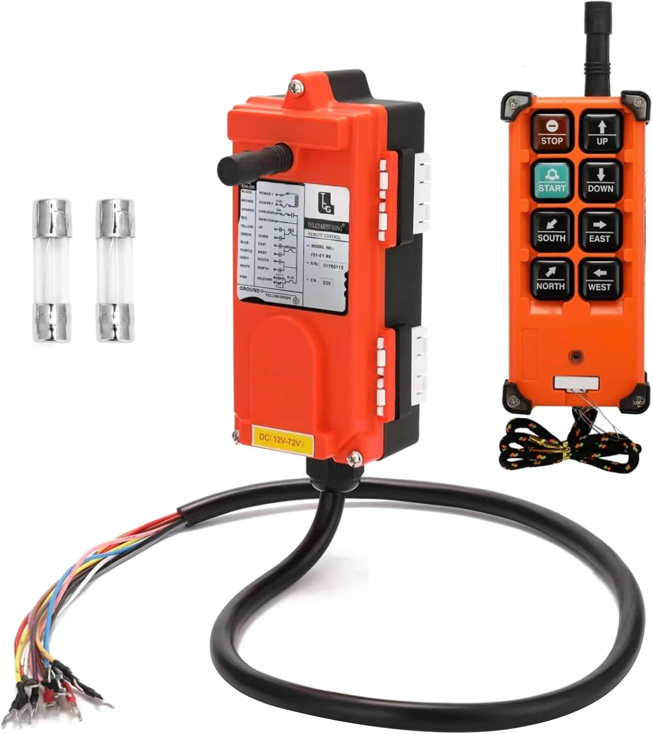 کنترل از راه دور جرثقیل بی سیم 8 دکمه، فرستنده و گیرنده 12 ولت 24 ولت کنترل از راه دور جرثقیل بی سیم 8 دکمه، فرستنده و گیرنده 12 ولت 24 ولت