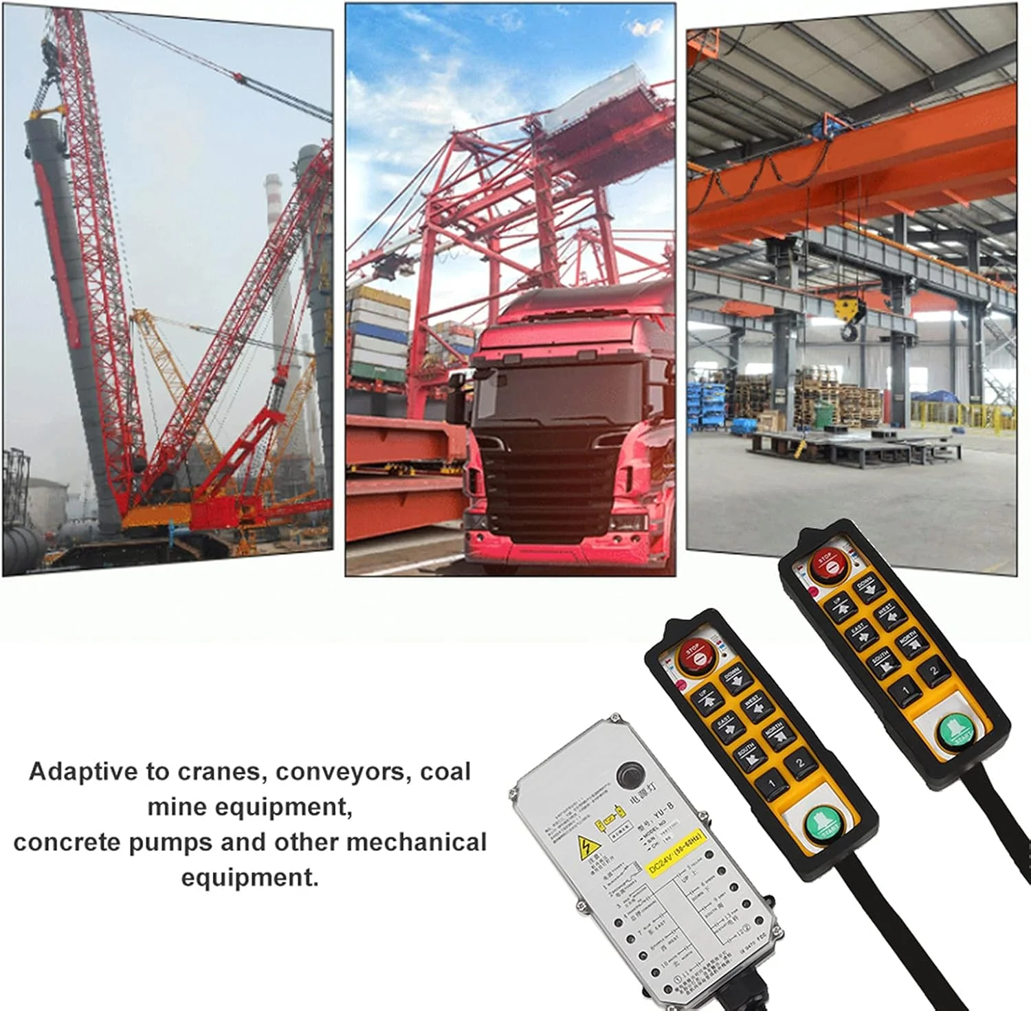 کنترلر برقی جرثقیل بالابر Brilluxa، ریموت جرثقیل صنعتی، کنترل آویز دو دسته، سوئیچ بالابر ضد آب برای جرثقیل AC380V، کنترلر بالابر جرثقیل سقفی