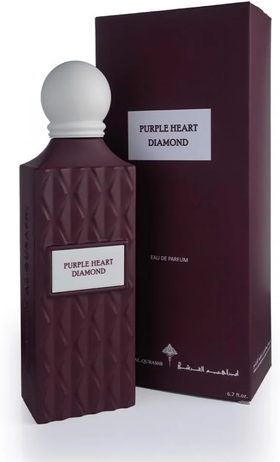 ادکلن ابراهیم القرشی Purple Heart Diamond 150ml EDP، عطر لوکس و ماندگار برای زنان، عطر برای مردان، رایحه با طراوت
