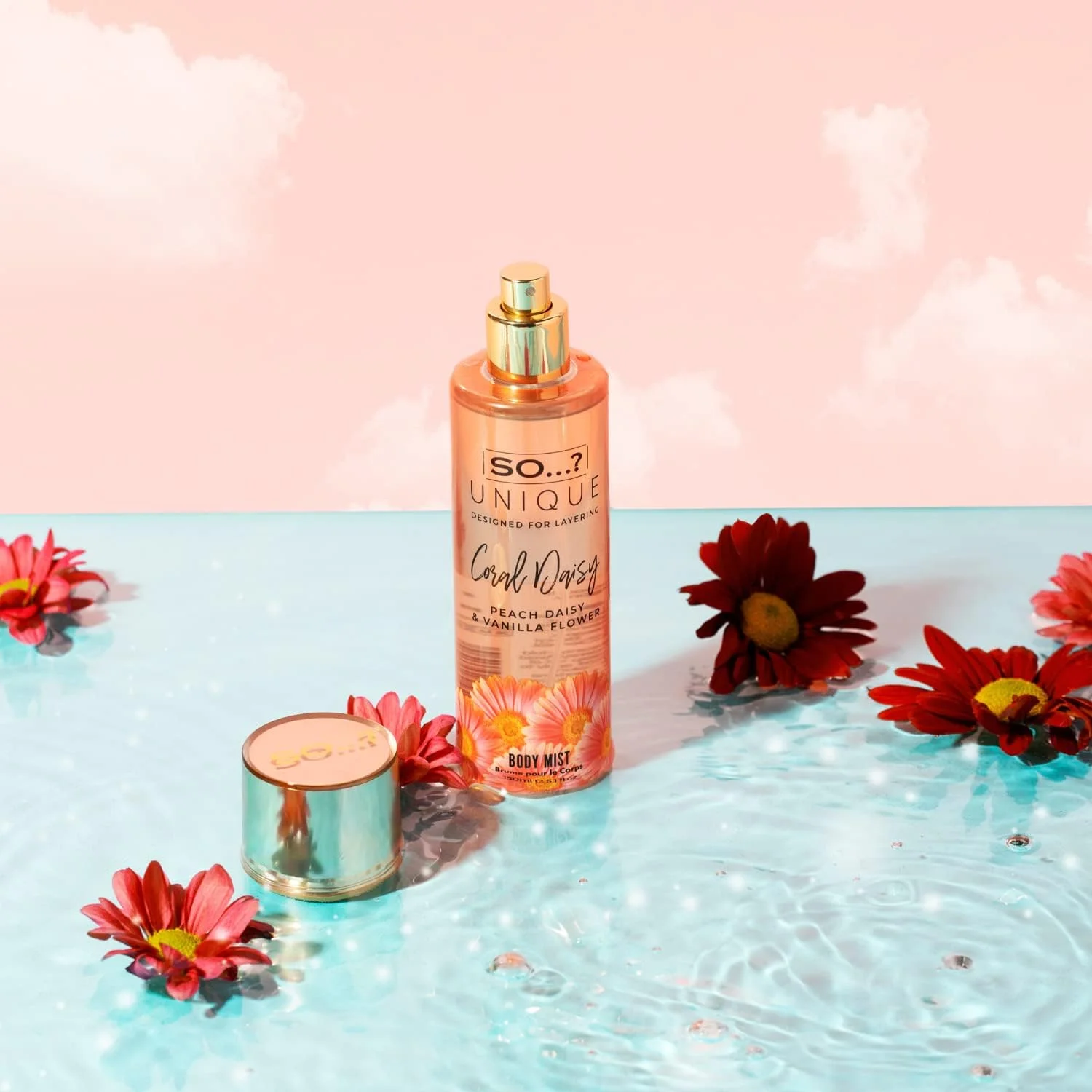بادی میست زنانه So...? Unique Coral Daisy | رایحه گلی شاداب و تازه | اسپری خوشبو کننده با ماندگاری طولانی و طراوت بخش | مناسب برای استفاده روزانه و لحظات نشاط آور 150 میلی لیتر بادی میست زنانه So...? Unique Coral Daisy | رایحه گلی شاداب و تازه | اسپری خوشبو کننده با ماندگاری طولانی و طراوت بخش | مناسب برای استفاده روزانه و لحظات نشاط آور 150 میلی لیتر