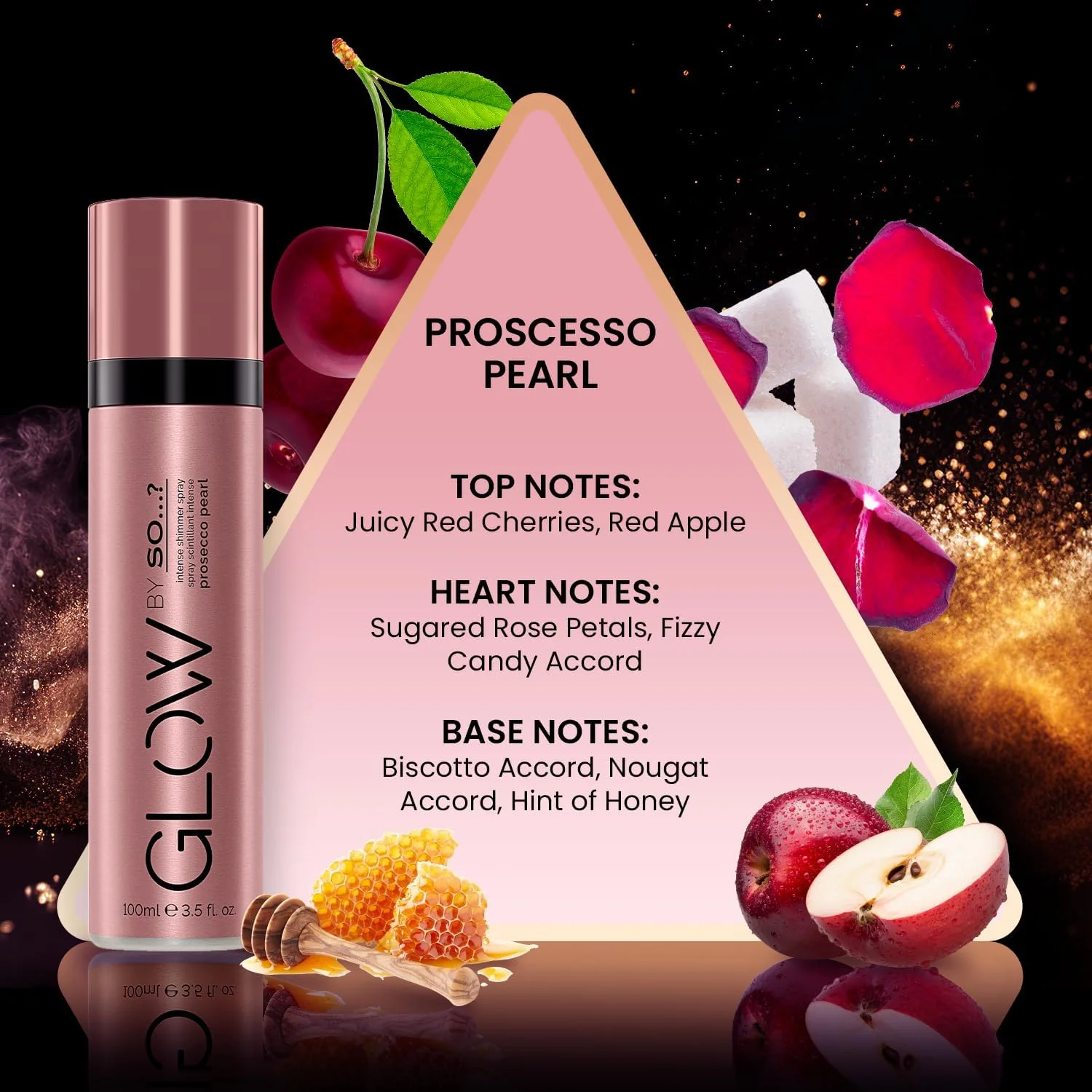 اسپری بدن زنانه درخشان So…? مدل Prosecco Pearl Shimmer – رایحه ای قوی با درخشش رنگین کمانی، ماندگاری طولانی و ظریف، مناسب برای استفاده روزمره و مناسبت های خاص، 100 میلی لیتر. اسپری بدن زنانه درخشان So…? مدل Prosecco Pearl Shimmer – رایحه ای قوی با درخشش رنگین کمانی، ماندگاری طولانی و ظریف، مناسب برای استفاده روزمره و مناسبت های خاص، 100 میلی لیتر.