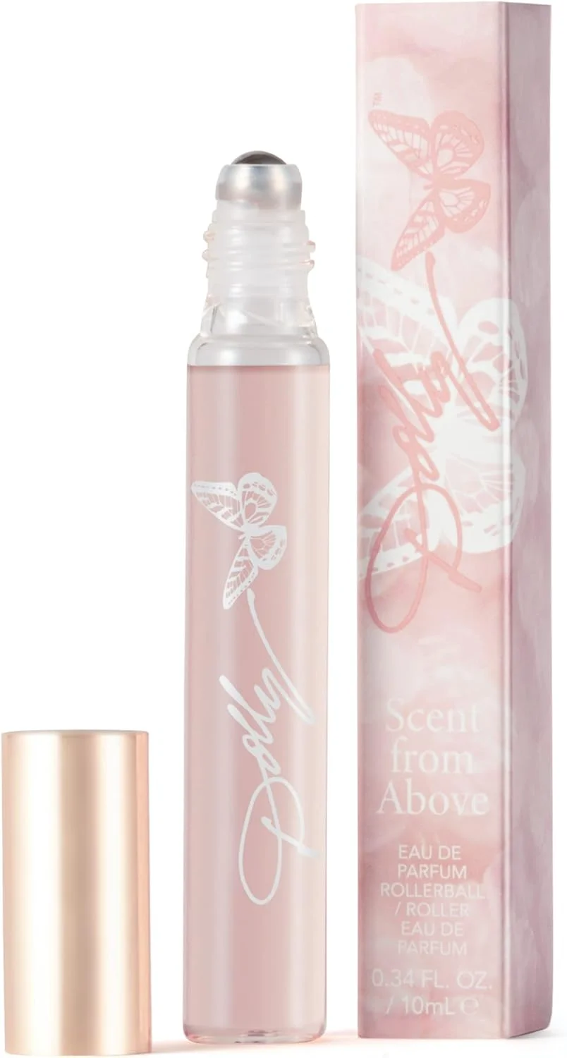 عطر رولی زنانه دالی پارتون Scent From Above - ادو پرفیوم با رایحه گلی، میوه ای، روزمره و زنانه با نت های ماندارین، یاس و چوب صندل - 10 میلی لیتر