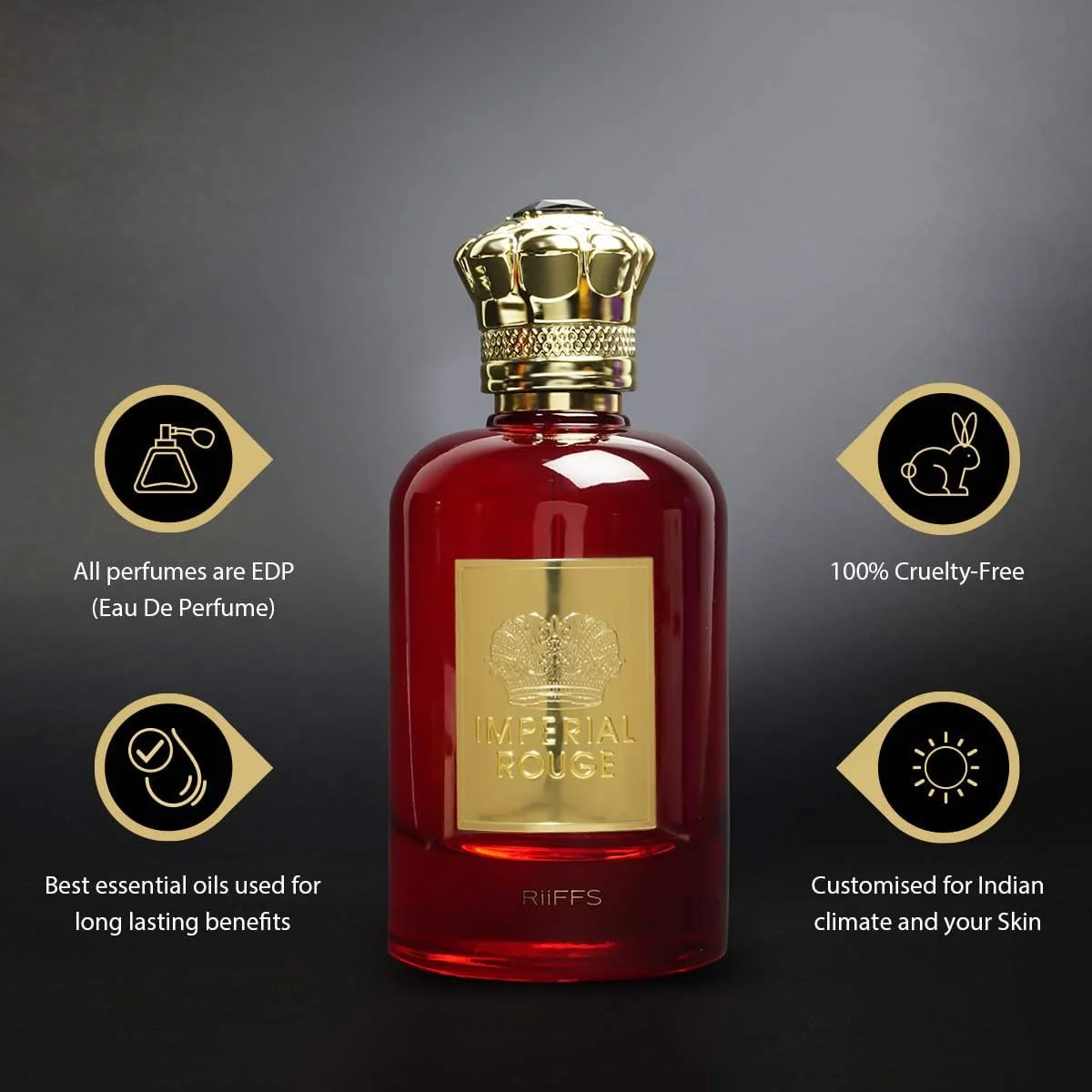 عطر زنانه ماندگار وارداتی 100 میلی لیتری RiiFFS Imperial Rouge، مرکباتی، شیرین و بالزامیک، رایحه ای آرامش بخش عطر زنانه ماندگار وارداتی 100 میلی لیتری RiiFFS Imperial Rouge، مرکباتی، شیرین و بالزامیک، رایحه ای آرامش بخش