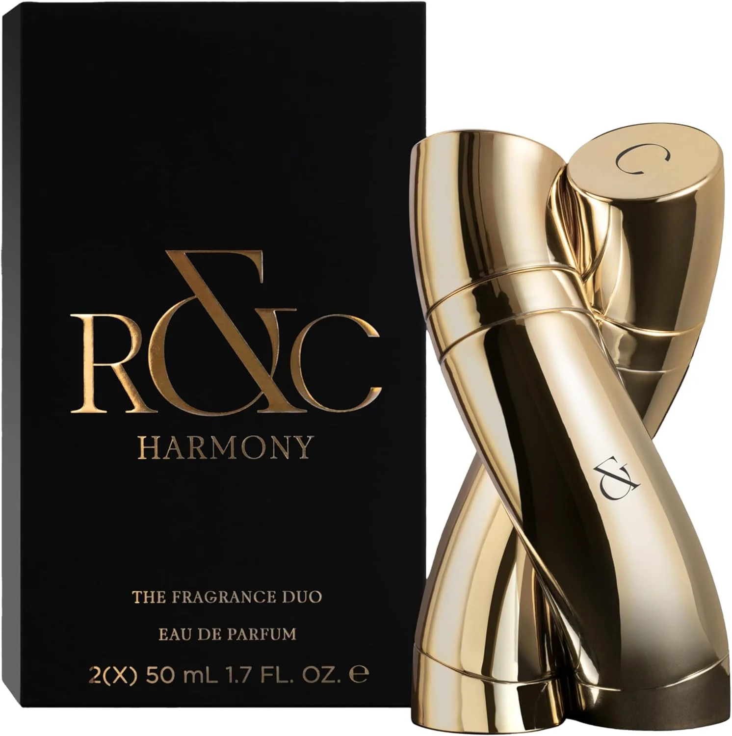 ست ادکلن زنانه و مردانه R&C Harmony از R&C Fragrance - عطرهای ست برای او و او - طراحی زیبا، بطری های مغناطیسی نماد وحدت - رایحه ظریف و مدرن - 2 عدد اسپری ادو پرفیوم