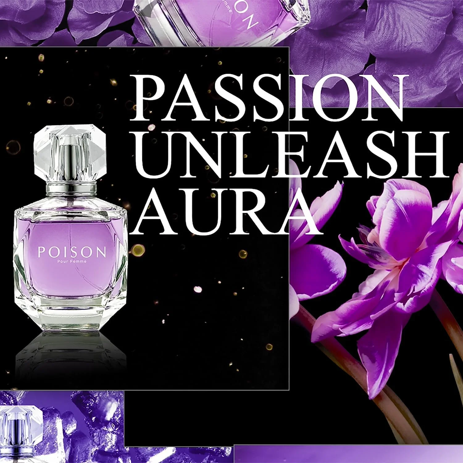 عطر زنانه پویزن از آریس ادو پرفیوم - رایحه ماندگار چوبی، گلی و میوه ای - اسپری عطر مسافرتی 100 میلی لیتری همراه با نمونه 15 میلی لیتری اضافی (رایحه تصادفی)