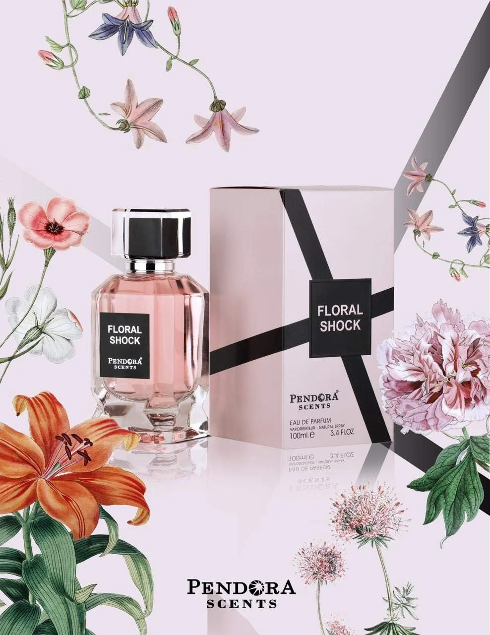 ادکلن زنانه پاریس کرنر مدل Floral Shock Pendora Scents EDP حجم 100 میل