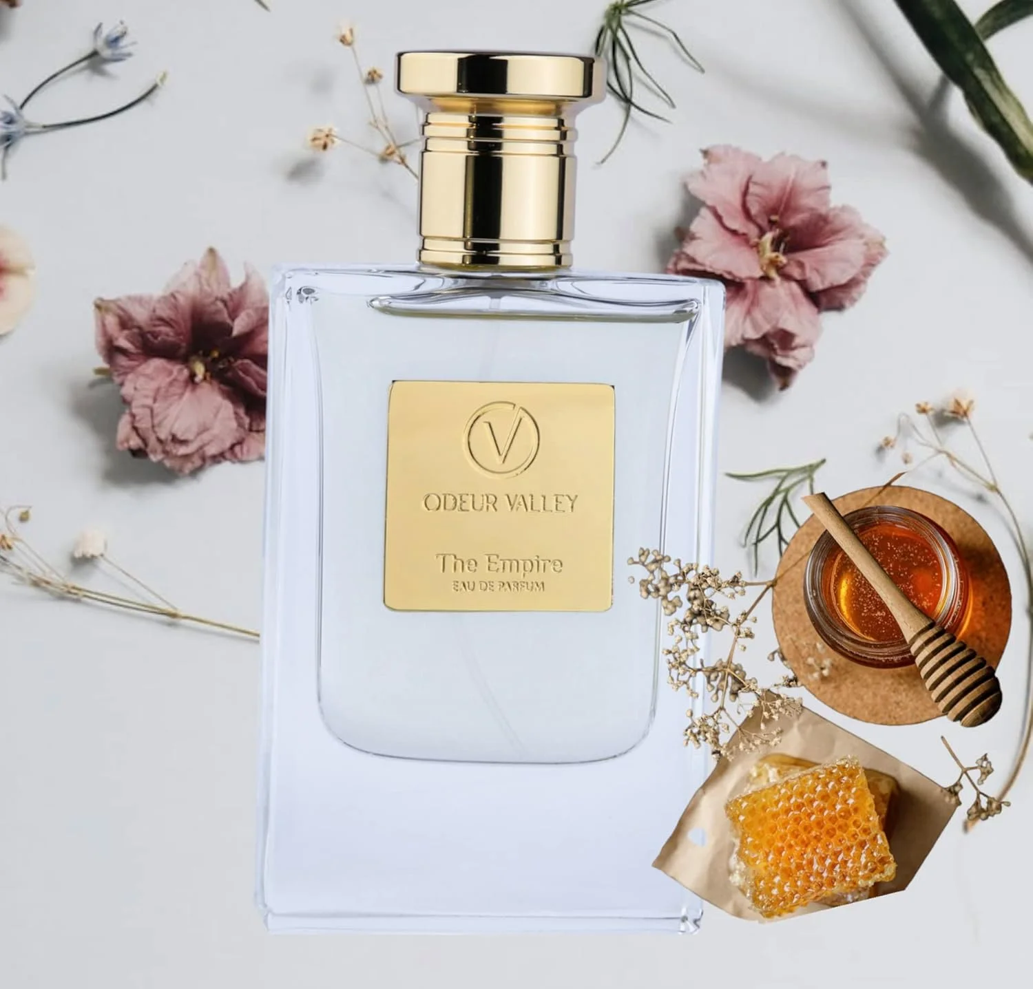 ادکلن یونی‌سکس ODEUR VALLEY مدل The Empire، مناسب آقایان/بانوان، 50 میلی‌لیتر، ماندگاری طولانی، عطر بسیار غلیظ، رایحه شیرین، تازه و گلی، بطری/جعبه لوکس و با کیفیت عالی برای هدیه