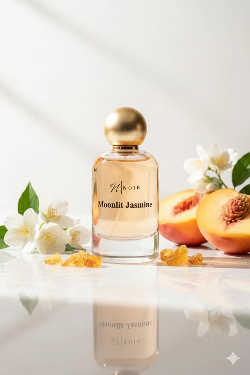 عطر ادو پرفیوم زنانه Noir Moonlight Jasmine، رایحه گلی تند با بادام و وانیل، 100 میلی لیتر