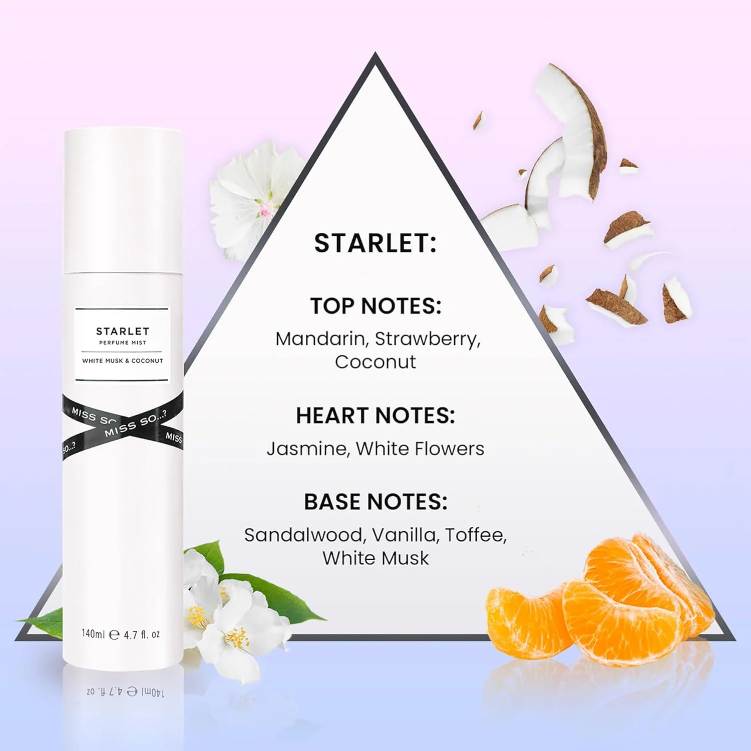 بادی میست زنانه Miss So...? مدل Starlet – عطری جذاب، ماندگار و فریبنده برای زنان، مناسب برای ظرافت و اعتماد به نفس روزمره، 140 میلی لیتر