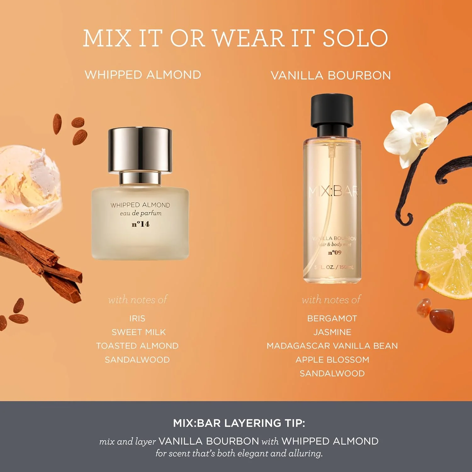 عطر زنانه MIX:BAR - رایحه بادام خامهای - اسپری ادو پرفیوم، 50 میلی لیتر عطر زنانه MIX:BAR - رایحه بادام خامهای - اسپری ادو پرفیوم، 50 میلی لیتر