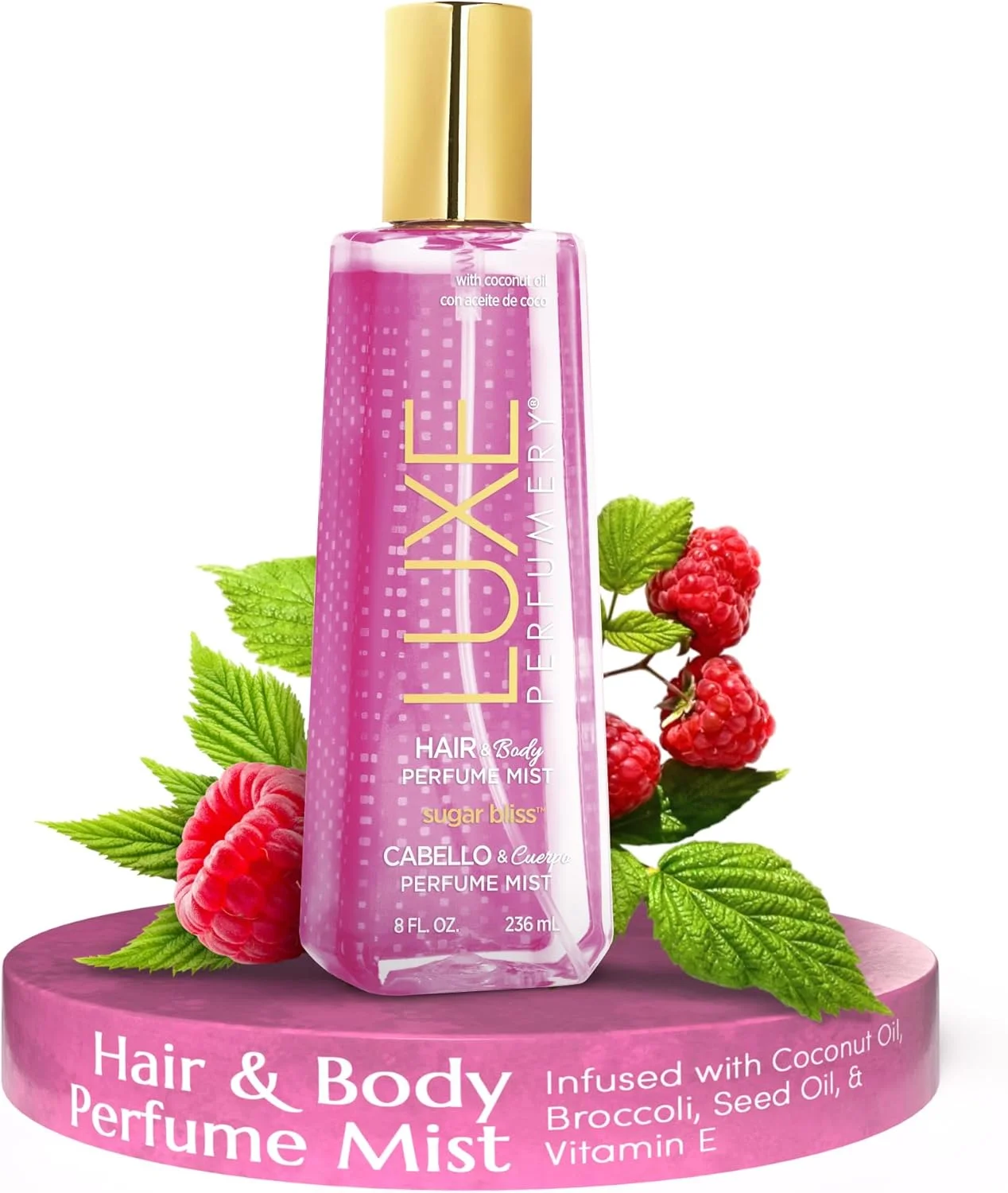 اسپری خوشبو کننده مو و بدن لاکچری پرفیومری مدل Sugar Bliss، حجم 8.0 fl oz