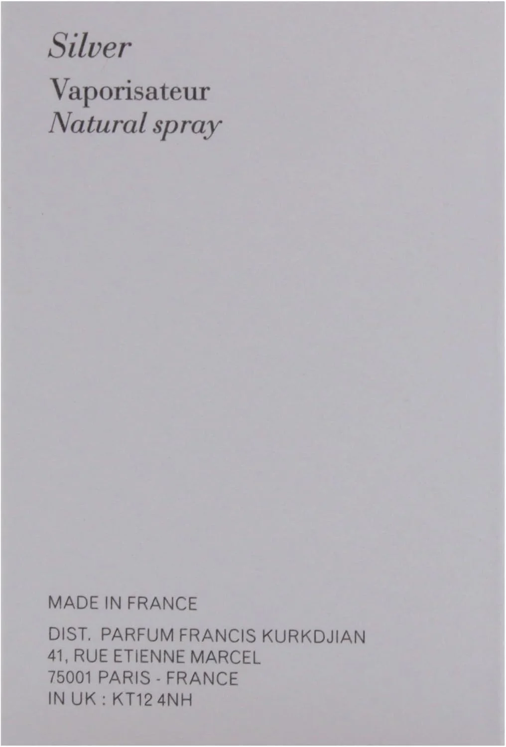 ادکلن مردانه/زنانه میسون فرانسیس کورکجان MFK Gentle Fluidity Silver Eau De Parfum، 70 میلی لیتر