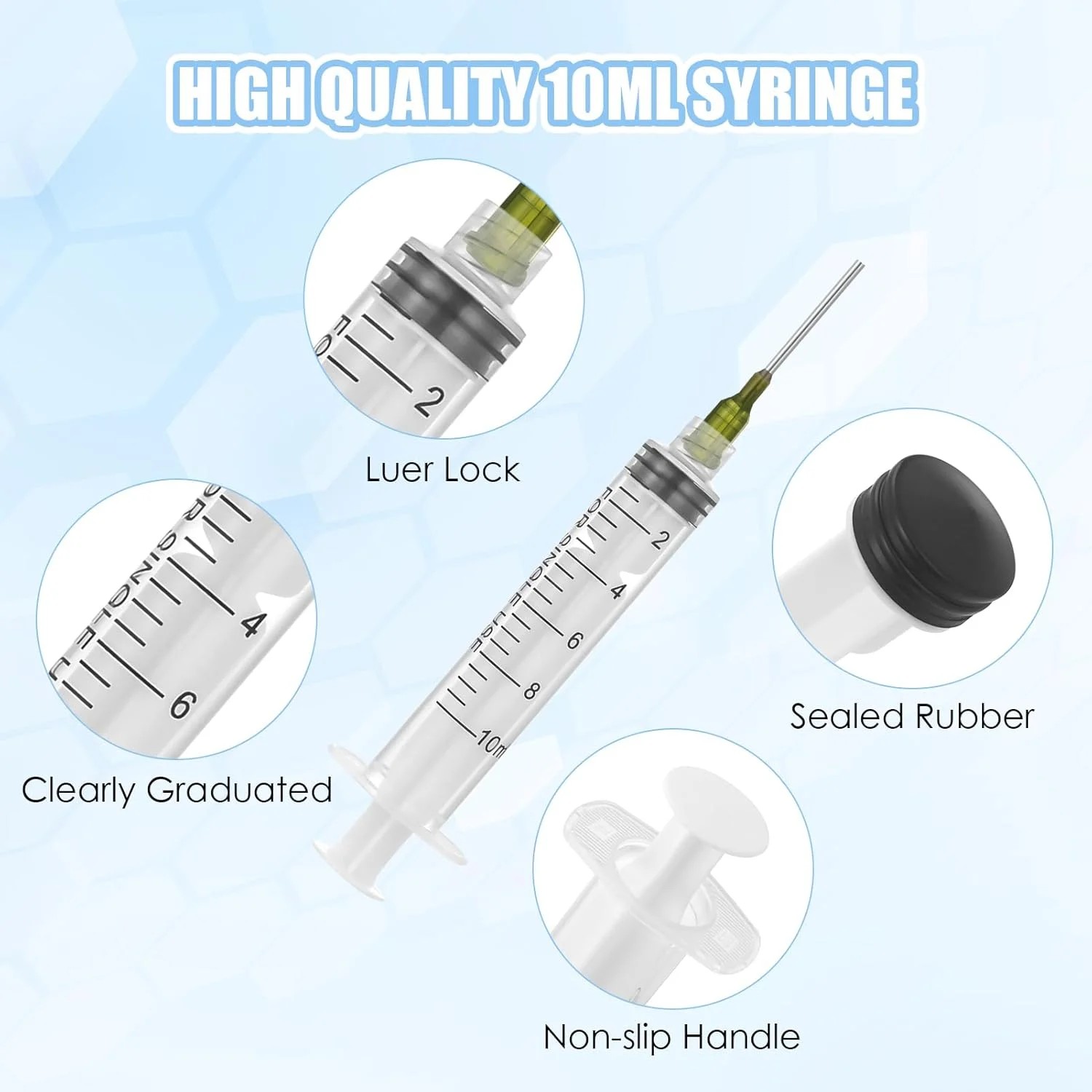 سرنگ پلاستیکی VINEST، 12 عددی، سرنگ صنعتی 10 میلی لیتری با سوزن های کند 14G/16G/18G برای تزریق، سرنگ دستی پیچی با سوزن، برای مایعات، چسب، روغن، جوهر سرنگ پلاستیکی VINEST، 12 عددی، سرنگ صنعتی 10 میلی لیتری با سوزن های کند 14G/16G/18G برای تزریق، سرنگ دستی پیچی با سوزن، برای مایعات، چسب، روغن، جوهر