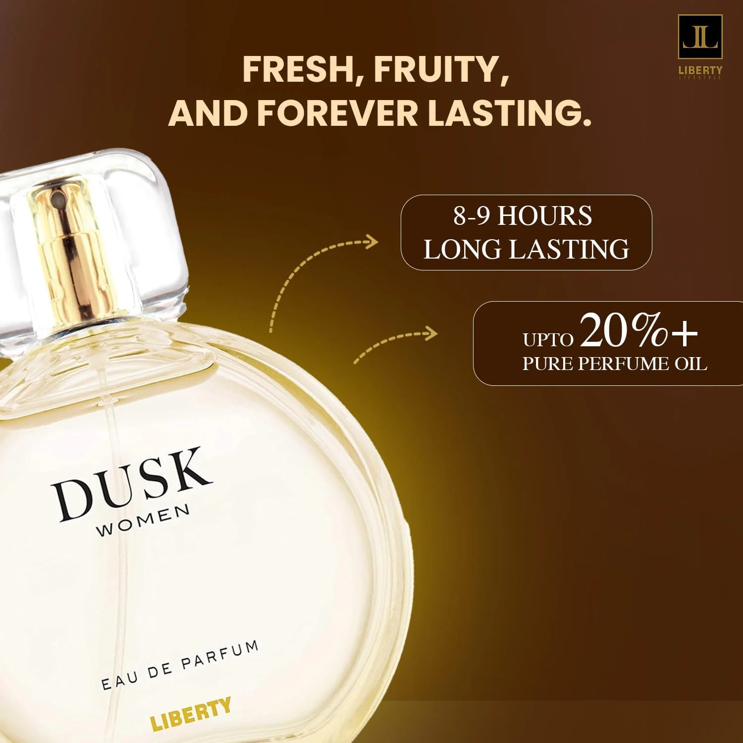 عطر زنانه لیبرتی، 100 میلی لیتر، عطر ماندگار Dusk Perfumes، ادو پرفیوم، رایحه میوه ای لوکس برای زنان، اسپری عطر تابستانی عطر زنانه لیبرتی، 100 میلی لیتر، عطر ماندگار Dusk Perfumes، ادو پرفیوم، رایحه میوه ای لوکس برای زنان، اسپری عطر تابستانی