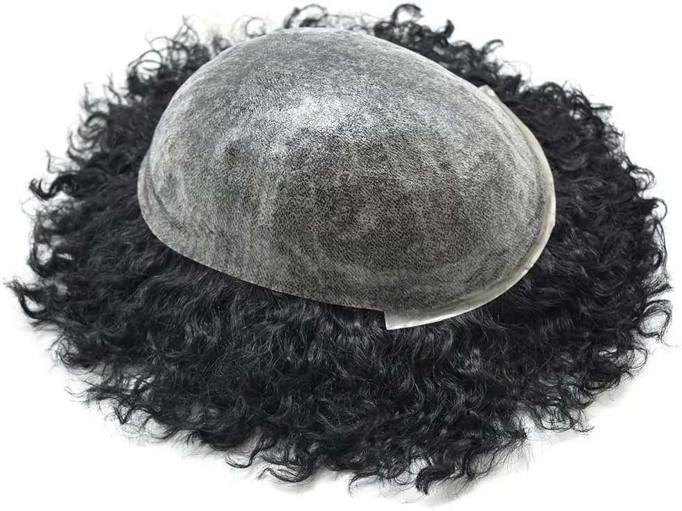 کلاه گیس آفریقایی SINGA HAIR برای مردان سیاه پوست، بافت مجعد، سیستم موی برزیلی، واحد موی تزریقی تمام PU برای مردان سیاه پوست (1B# مشکی طبیعی، 8 میلی متر آفریقایی) کلاه گیس آفریقایی SINGA HAIR برای مردان سیاه پوست، بافت مجعد، سیستم موی برزیلی، واحد موی تزریقی تمام PU برای مردان سیاه پوست (1B# مشکی طبیعی، 8 میلی متر آفریقایی)