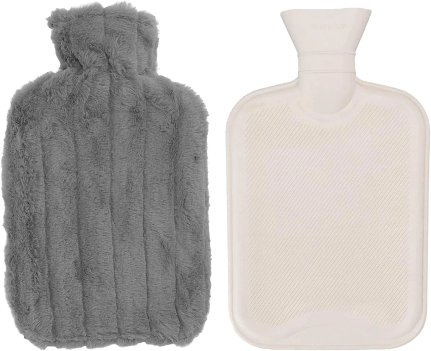 کیسه آب گرم 2000 میلی لیتری RvSky با روکش، بطری آب گرم تزریقی با چگالی بالا با روکش نرم برای زمستان (خاکستری تیره) کیسه آب گرم 2000 میلی لیتری RvSky با روکش، بطری آب گرم تزریقی با چگالی بالا با روکش نرم برای زمستان (خاکستری تیره)