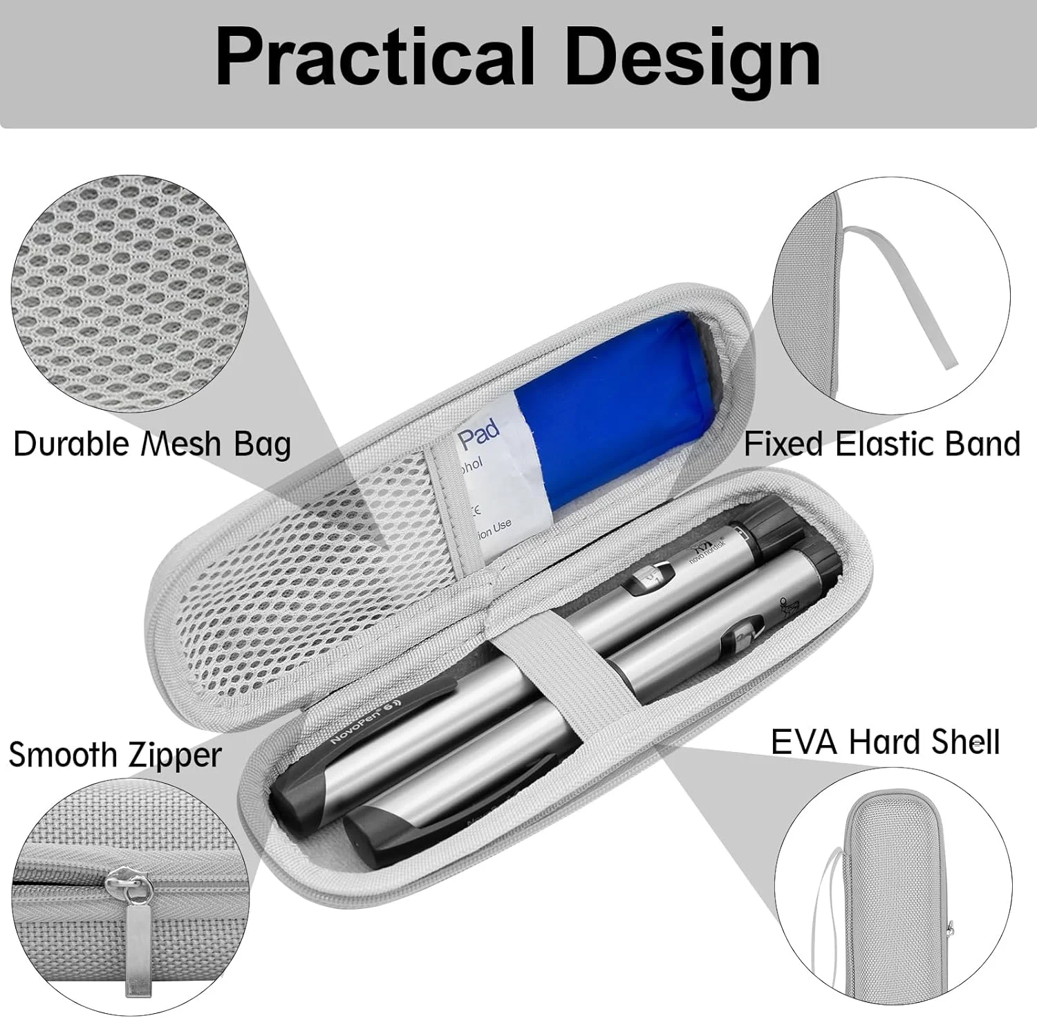 کیف خنک کننده انسولین sijidou، کیف مسافرتی قابل حمل انسولین، کیف های خنک کننده انسولین، سازمان دهنده عایق برای قلم های انسولین (خاکستری) کیف خنک کننده انسولین sijidou، کیف مسافرتی قابل حمل انسولین، کیف های خنک کننده انسولین، سازمان دهنده عایق برای قلم های انسولین (خاکستری)