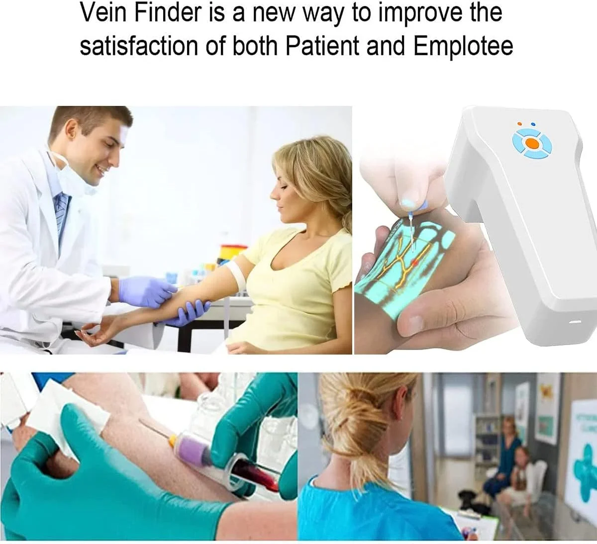 دستگاه رگ یاب قابل حمل REHOOF، تشخیص آسان محل رگ، مناسب برای تزریق وریدی، نمایشگر رگ، چراغ های روشنایی قابل حمل برای پرستاران، تصویربرداری از رگ ها برای فلبوتومی IV