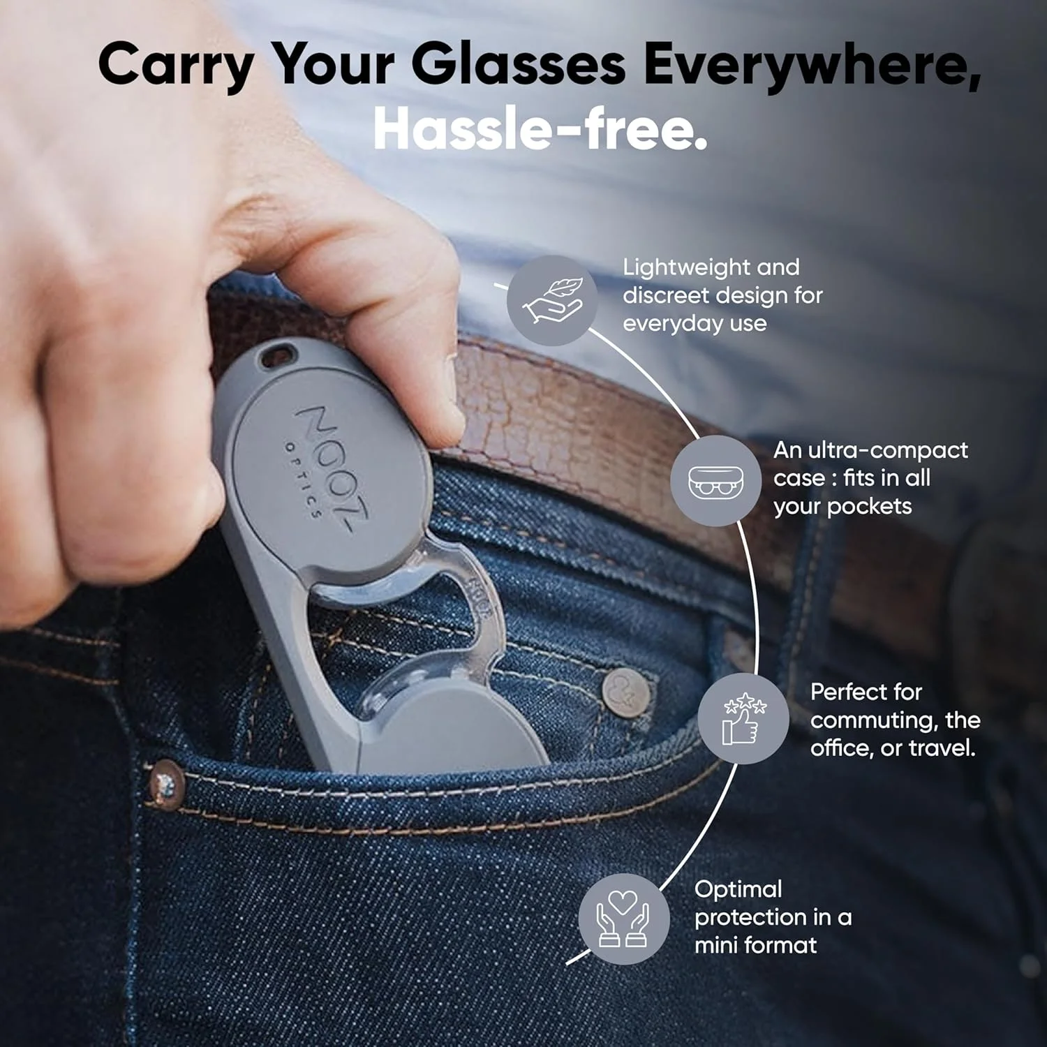 عینک مطالعه بدون دسته Nooz Optics - فرم بیضی - 6 رنگ و 5 نمره