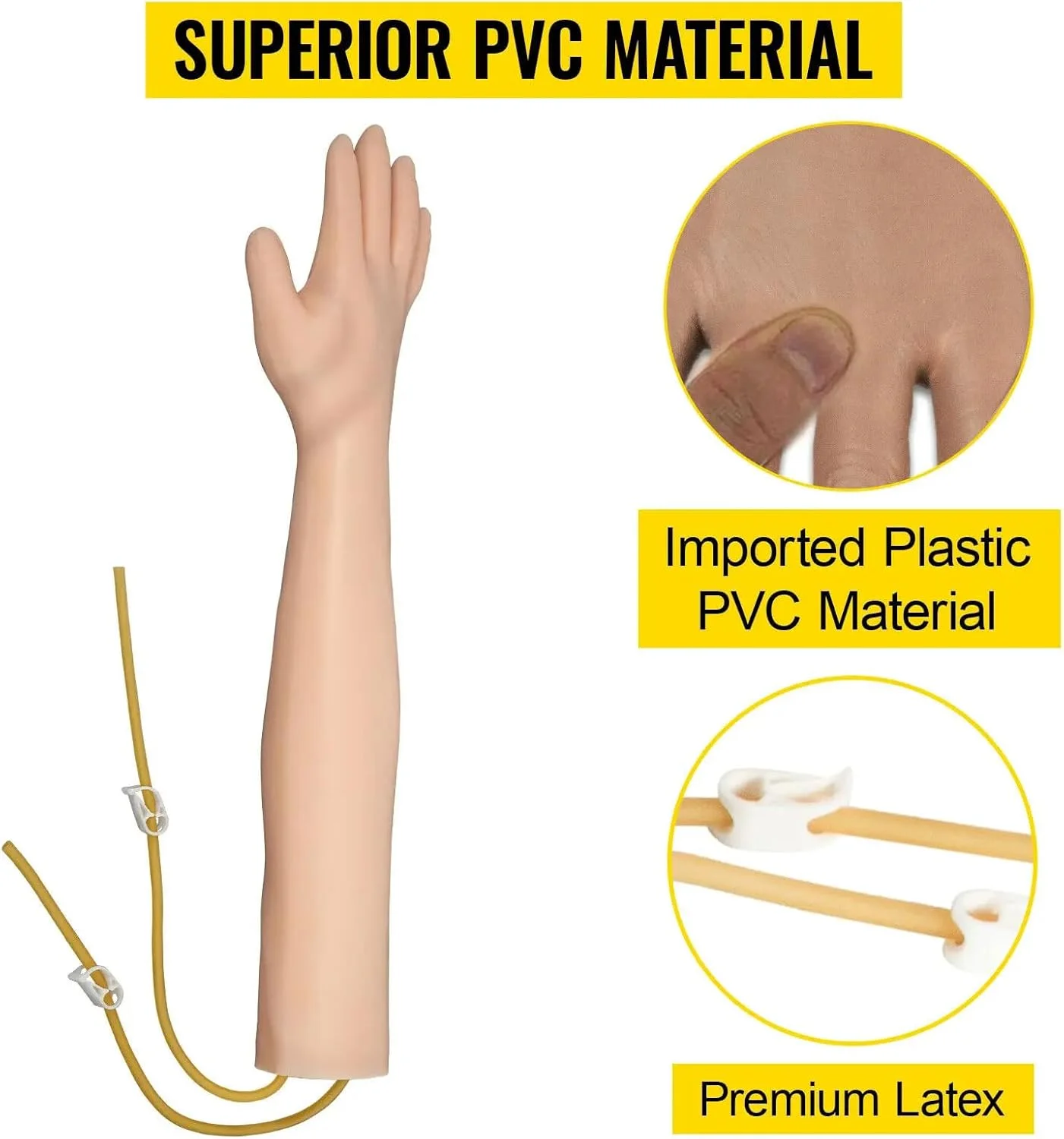 کیت بازوی تمرین تزریق داخل وریدی Langjee PVC مدل شبیه سازی بالا برای تمرین خونگیری پرستاران، لوازم مدرسه پزشکی