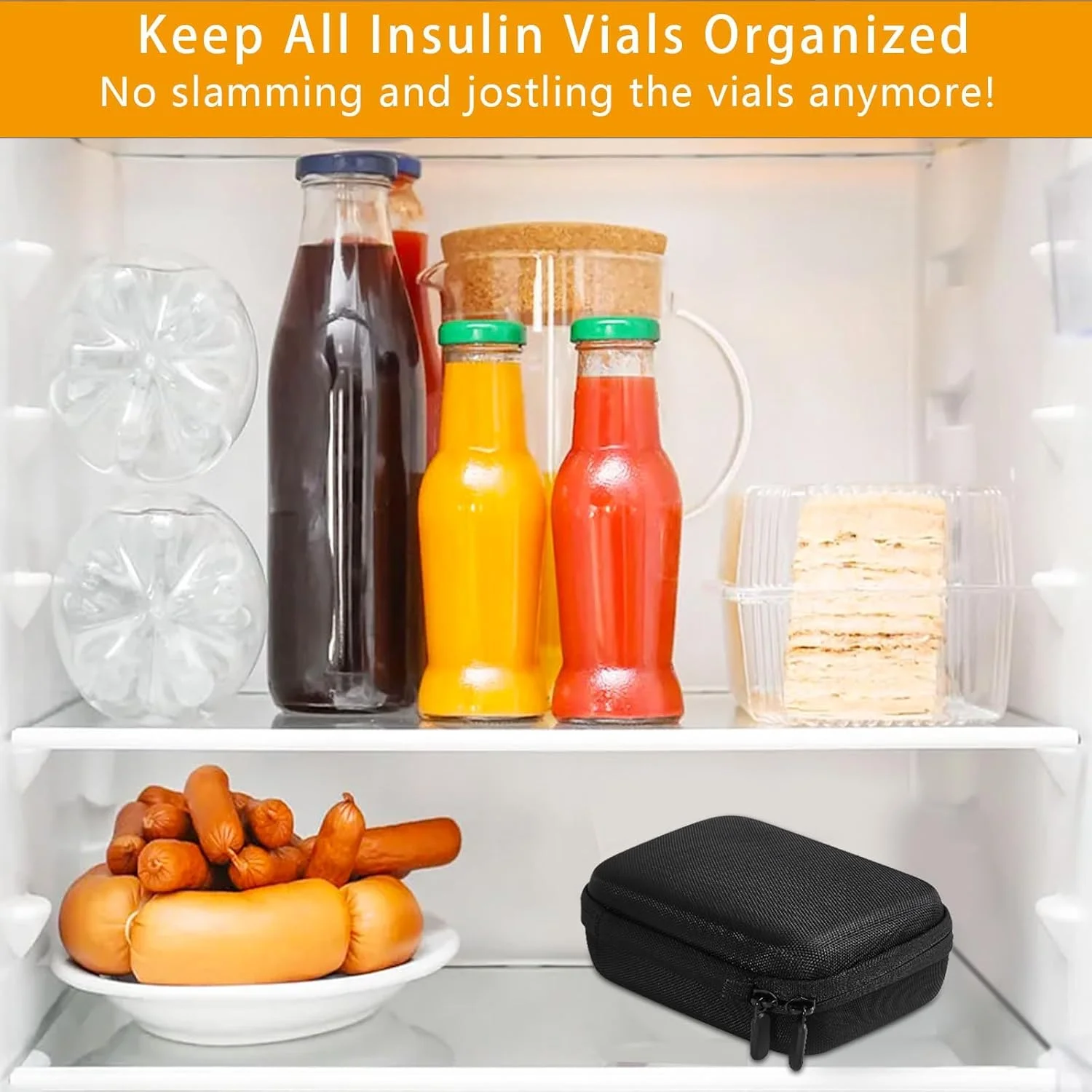 جا ویال انسولین 15 خانه لمینتائه، جعبه نگهداری ویال انسولین با کیف توری برای سازماندهی ویال های تزریقی 10 میلی لیتری و لوازم جانبی دیابتی، ایده آل برای محافظت در سفر
