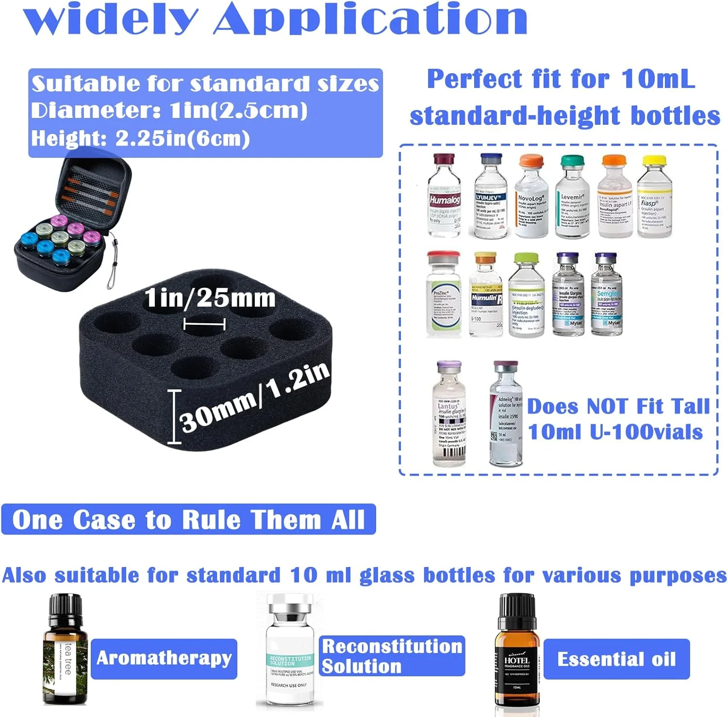 سازمان دهنده یخچال ویال های انسولین 9 خانه JFGLORIX برای افراد دیابتی، مناسب برای ویال های استاندارد 10 میلی لیتری U-100 سازمان دهنده یخچال ویال های انسولین 9 خانه JFGLORIX برای افراد دیابتی، مناسب برای ویال های استاندارد 10 میلی لیتری U-100