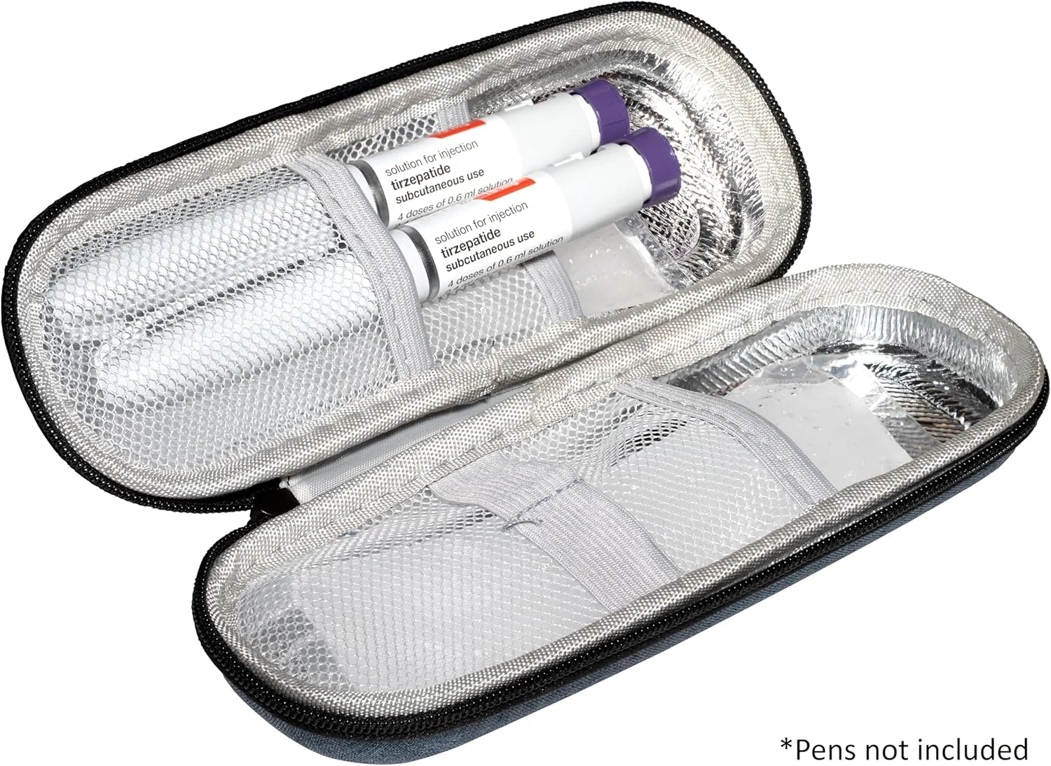 کیف خنک نگهدارنده انسولین - کیف مسافرتی مونجارو با 2 بسته یخ، دارو را در حین سفر برای لوازم دیابتی خنک نگه دارید