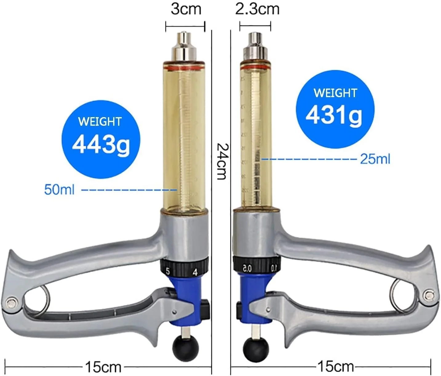 سرنگ دامپزشکی 25/50 میلی لیتری، تفنگ تزریق مداوم دام با دوز قابل تنظیم، تفنگ تزریق سرنگ دامپزشکی، دستگاه مراقبت از دام برای خوک گاو گوسفند مدرن (اندازه: 50 میلی لیتر) سرنگ دامپزشکی 25/50 میلی لیتری، تفنگ تزریق مداوم دام با دوز قابل تنظیم، تفنگ تزریق سرنگ دامپزشکی، دستگاه مراقبت از دام برای خوک گاو گوسفند مدرن (اندازه: 50 میلی لیتر)