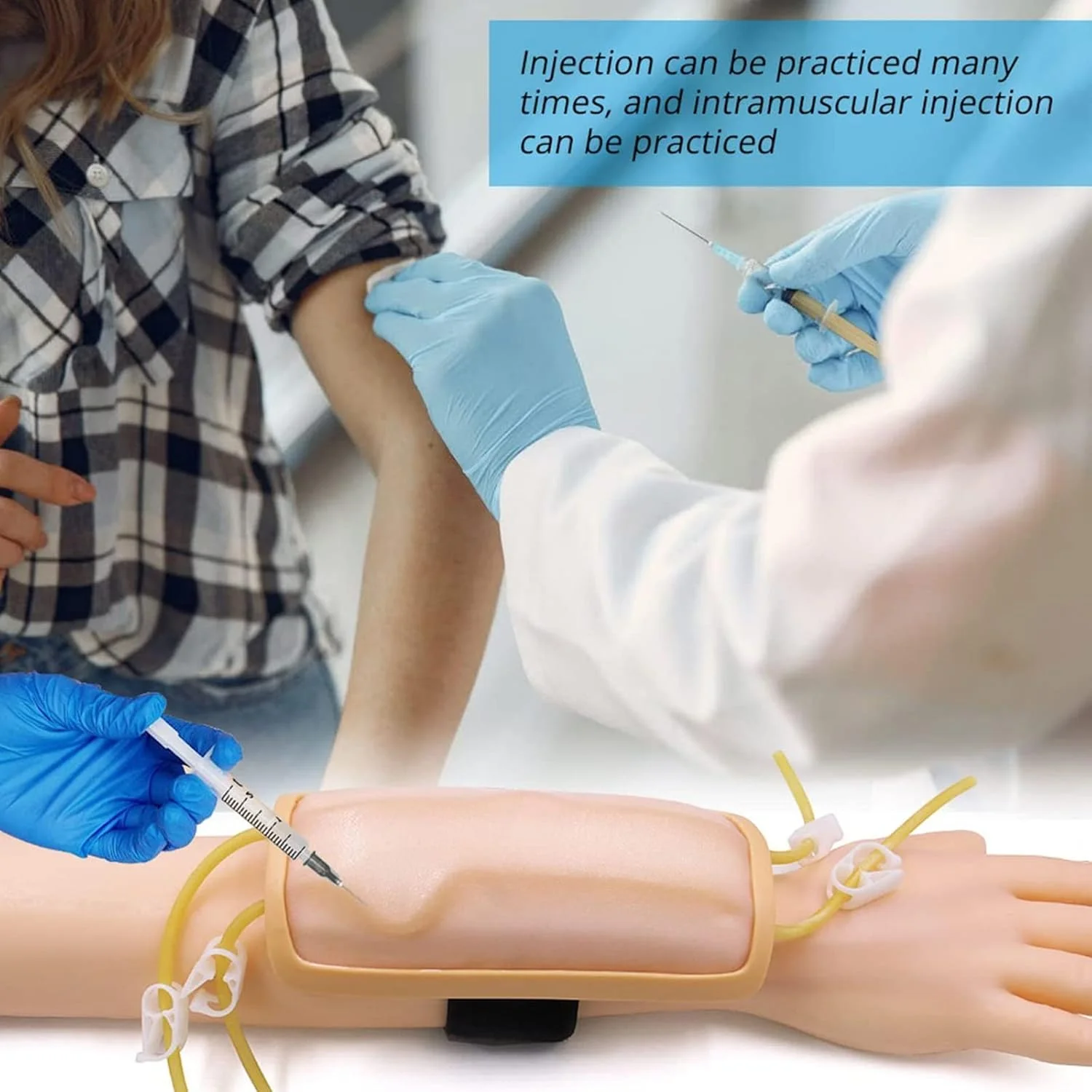 کیت تمرین تزریق، پد تمرینی تزریق 3 در 1 برای پرستار، داخل پوستی و زیر جلدی و عضلانی برای دانشجوی پزشکی، پد تمرینی چند منظوره شبیه پوست