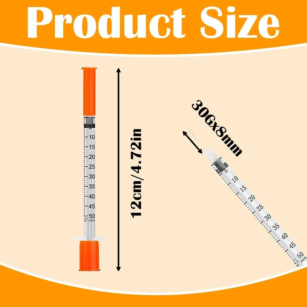 بسته 10 عددی سرنگ 0.5 میلی لیتری 30G*8mm ابزار اندازه گیری توزیع، بسته بندی شده به صورت جداگانه، سرنگ های پلاستیکی فوق العاده ظریف، کاربردهای متعدد، لوازم جانبی آزمایشگاهی برای مایعات، روغن ها، چسب، تغذیه حیوانات خانگی