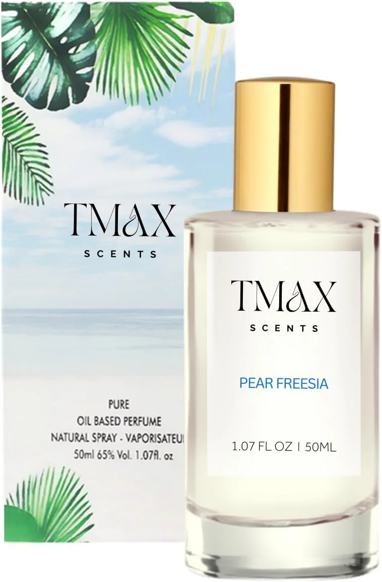 ادو پرفیوم زنانه تی مکس مدل Pear Freesia - حجم 50 میلی لیتر | شیرین، تازه و شیک | ترکیبی از رایحه میوه ای و گلی