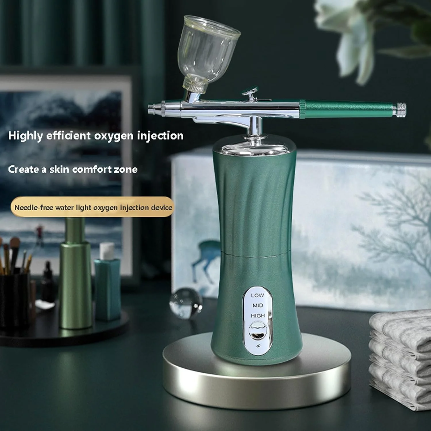 دستگاه تزریق اکسیژن دستگاه های زیبایی خانگی Blissbuilt، دستگاه مرطوب کننده و آبرسان دستی، دستگاه مرطوب کننده و آبرسان قابل حمل 3 سطح دستگاه تزریق اکسیژن دستگاه های زیبایی خانگی Blissbuilt، دستگاه مرطوب کننده و آبرسان دستی، دستگاه مرطوب کننده و آبرسان قابل حمل 3 سطح