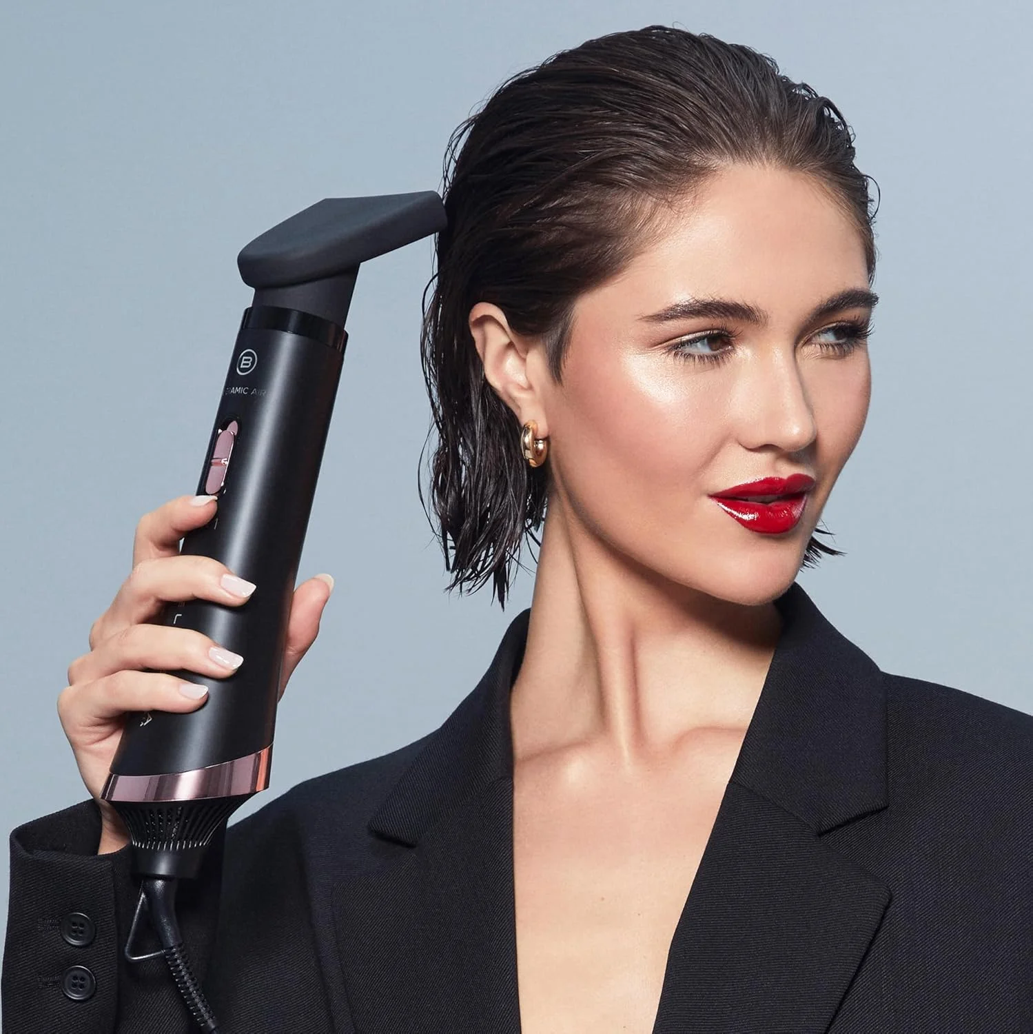 برس حرارتی سرامیکی Bellissima Ceramic Air - 3 در 1 - پوشش سرامیکی - برای موهای کوتاه و متوسط - خشک کردن، صاف کردن و حالت دادن، 3 سری - برس هوای گرم - 800 وات - تزریق هوای سرد