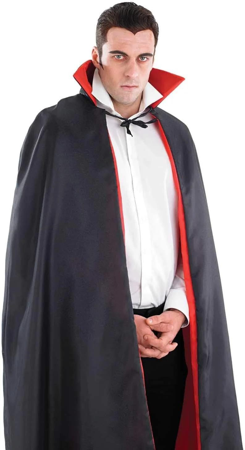 شنل هالووین خون آشام BIGTHREE، شنل قرمز و مشکی لباس هالووین کودکان، دکوراسیون اجرای صحنه مهمانی Cosplay، مناسب برای شنل پسرانه و دخترانه یونیسکس کودکان (90 سانتی متر)