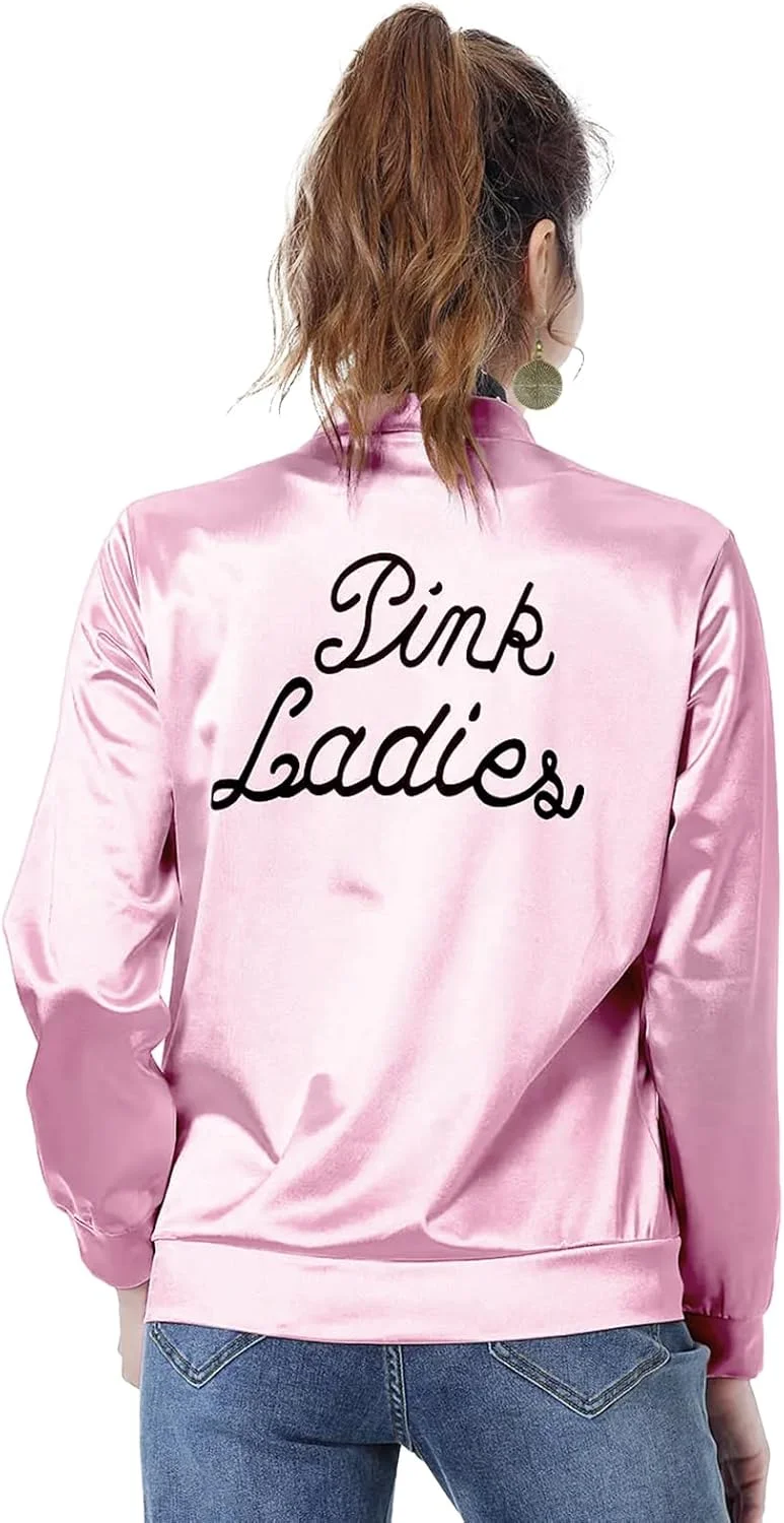 کت صورتی Suffolly مدل Pink Lady، لباس Pink Ladies Grease دهه 50 با لوازم جانبی شامل گوشواره، عینک، روسری، هدبند، ست لباس دهه 1950، لباس فانتزی برای زنان، مناسب هالووین و مهمانی مجردی کت صورتی Suffolly مدل Pink Lady، لباس Pink Ladies Grease دهه 50 با لوازم جانبی شامل گوشواره، عینک، روسری، هدبند، ست لباس دهه 1950، لباس فانتزی برای زنان، مناسب هالووین و مهمانی مجردی