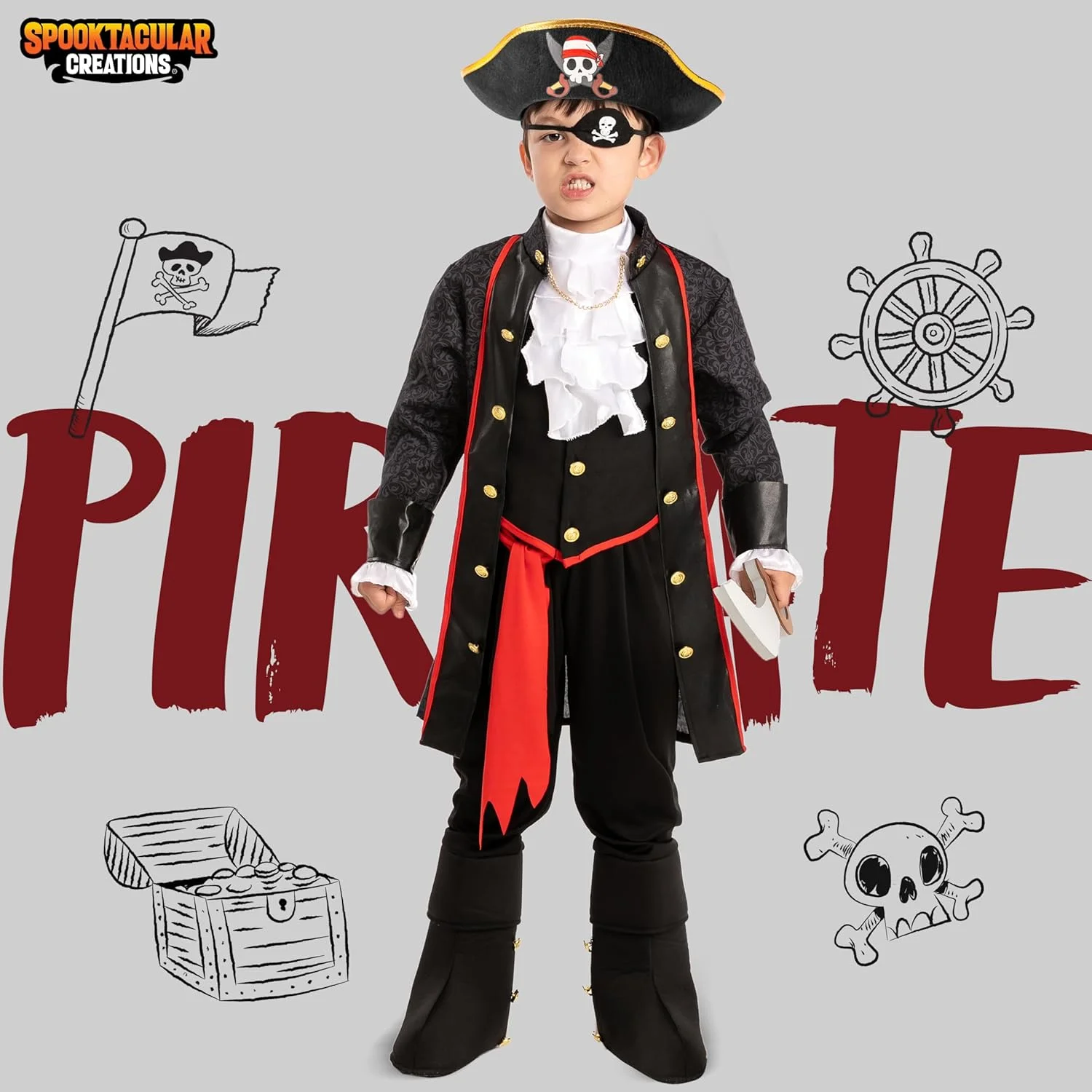 لباس دزد دریایی پسرانه Spooktacular Creations