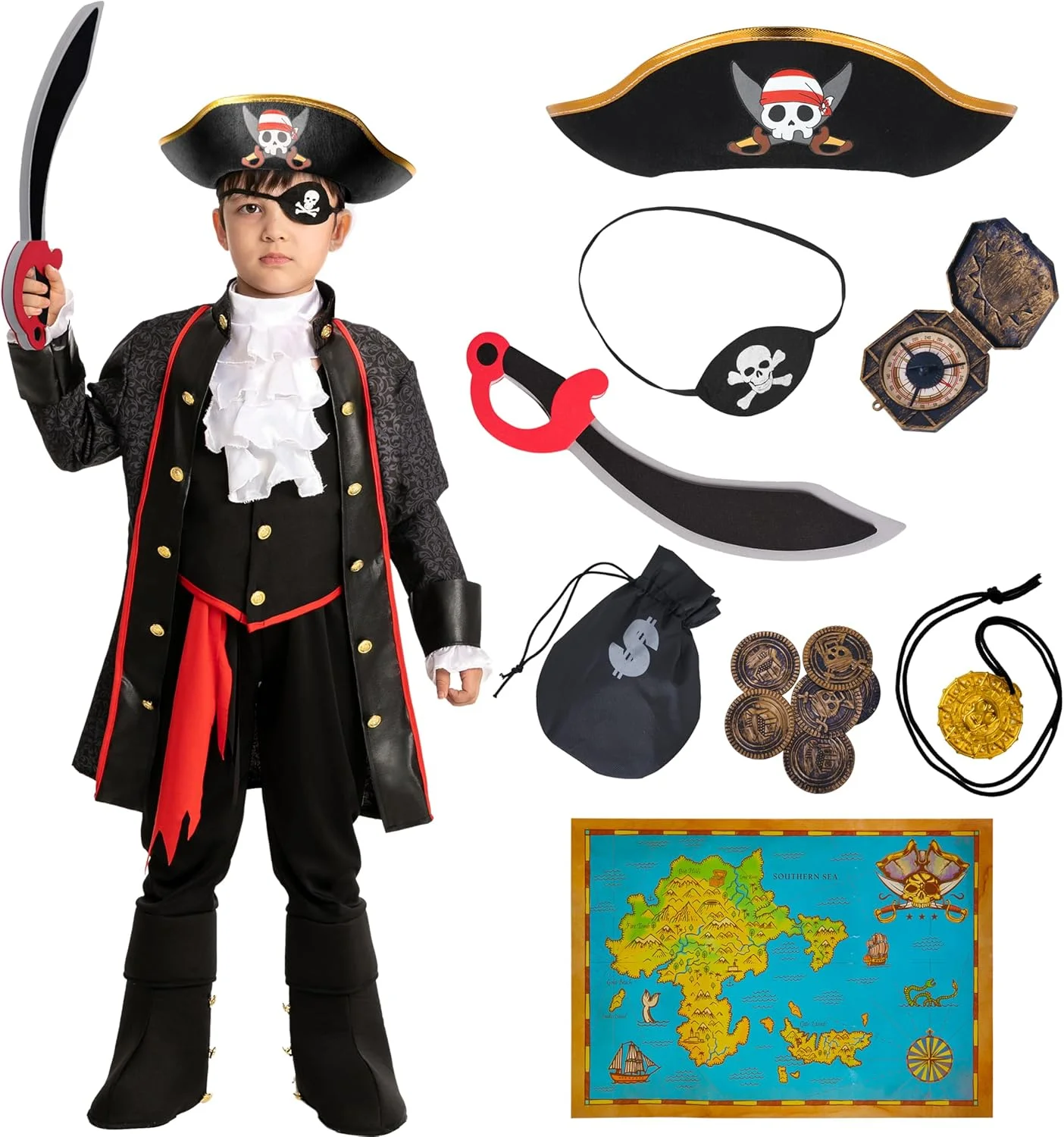 لباس دزد دریایی پسرانه Spooktacular Creations
