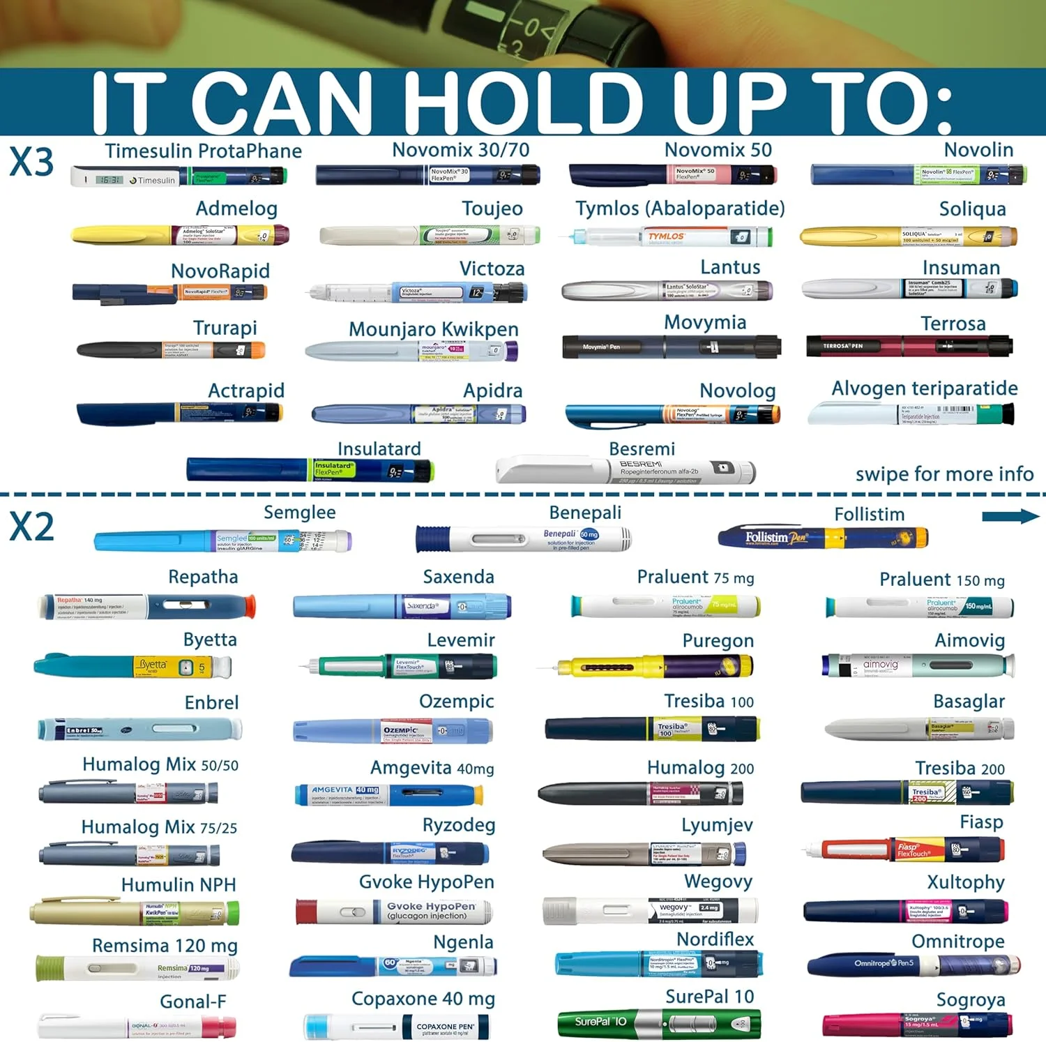 کیف خنک نگهدارنده قلم انسولین 4ALLFAMILY Nomad 48H، جعبه خنک کننده دارو، کیف حمل EpiPen، کیف پزشکی مسافرتی مورد تایید TSA برای دیابتی ها با بسته یخ Biogel (متوسط برای 3 قلم، آبی) کیف خنک نگهدارنده قلم انسولین 4ALLFAMILY Nomad 48H، جعبه خنک کننده دارو، کیف حمل EpiPen، کیف پزشکی مسافرتی مورد تایید TSA برای دیابتی ها با بسته یخ Biogel (متوسط برای 3 قلم، آبی)