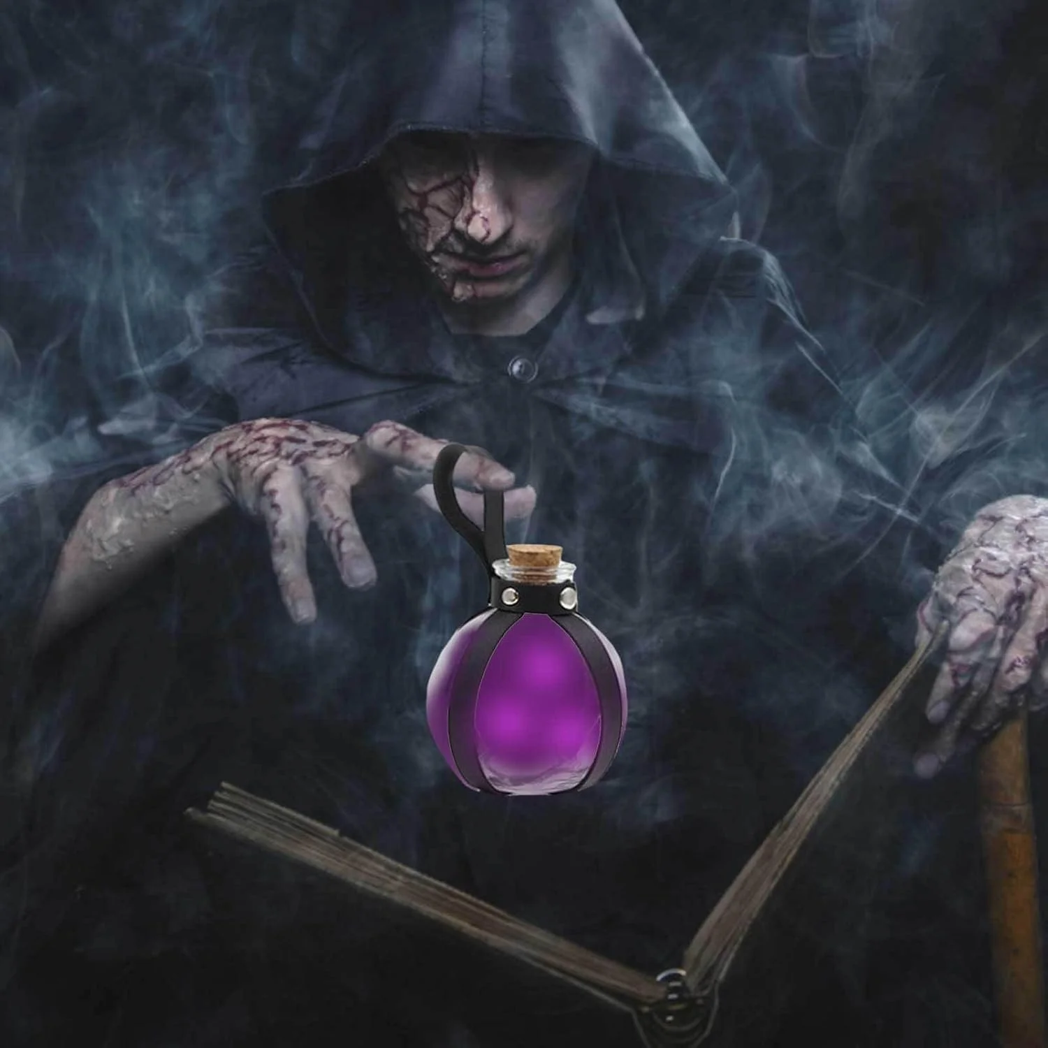 بطری معجون چوب پنبه ای تیره - جلد بطری لوازم جانبی Cosplay، لوازم جانبی لباس با بند قابل تنظیم برای نقش آفرینی، خانه جن زده، مهمانی های ماسک، مهمانی های کریسمس، بازی، تولد