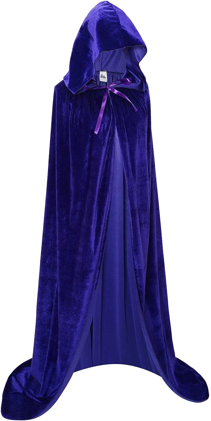 شنل کلاه دار مخملی بلند Makroyl Unisex برای هالووین، کریسمس و لباس های Cosplay شنل کلاه دار مخملی بلند Makroyl Unisex برای هالووین، کریسمس و لباس های Cosplay