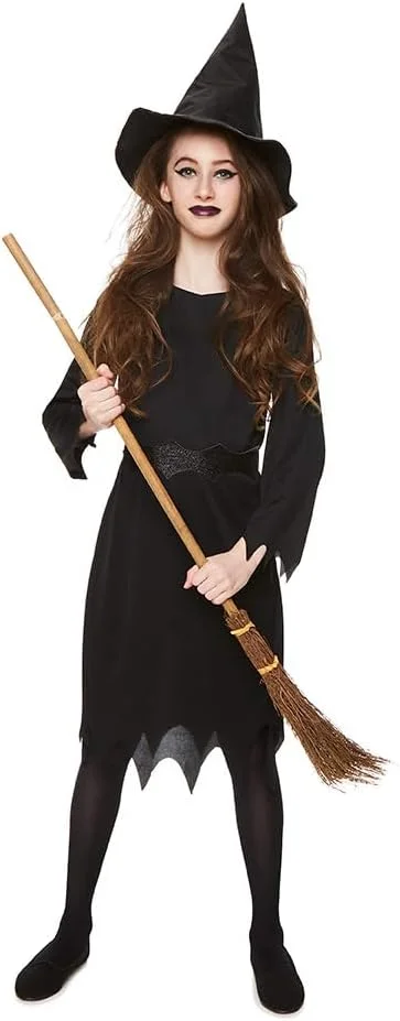 لباس جادوگر کودکانه Mad Toys برای هالووین، مهمانی با تم ترسناک، بازی نقش آفرینی، شامل کمربند و کلاه، سایز کوچک 3-4 سال