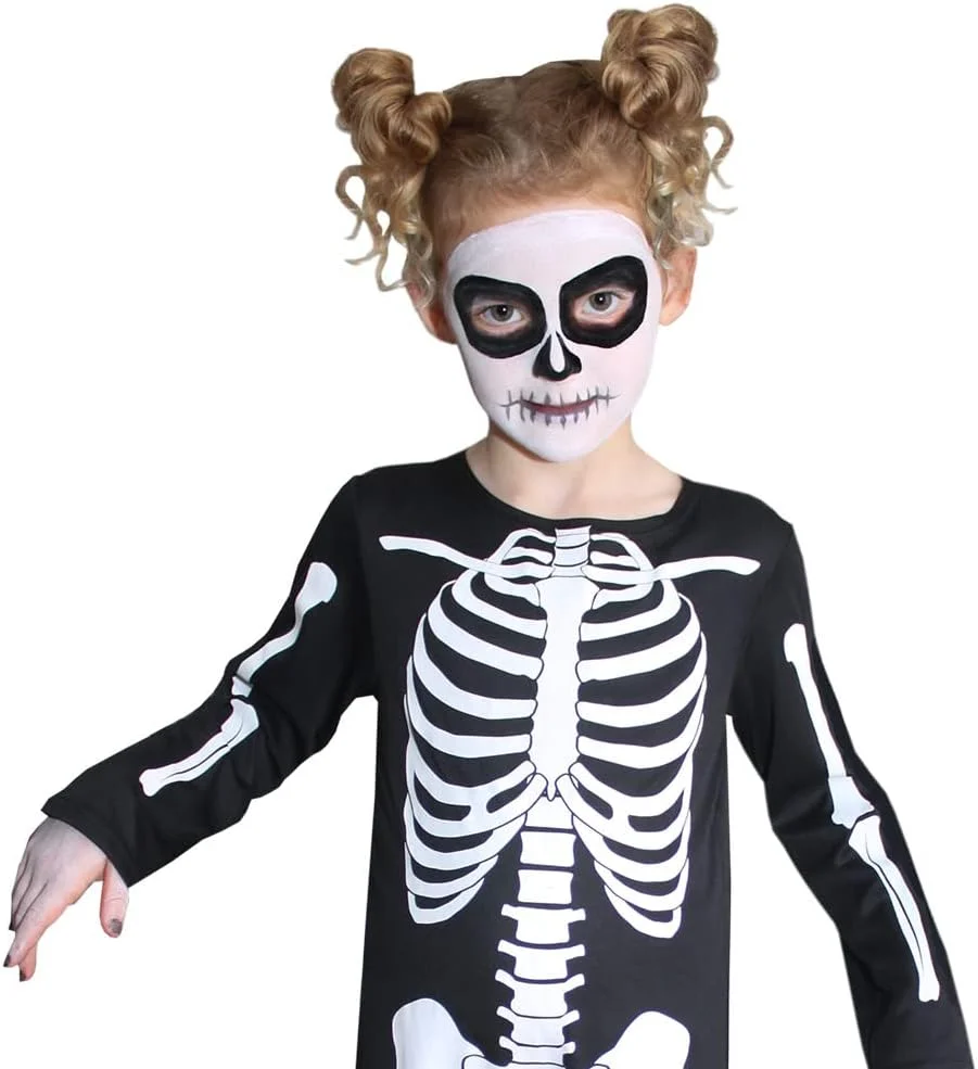 لباس اسکلت Mad Toys برای هالووین کودکان، لباس نقش آفرینی، مهمانی با تم ترسناک، لباس ترفند یا درمان، سایز بزرگ 7-8 سال لباس اسکلت Mad Toys برای هالووین کودکان، لباس نقش آفرینی، مهمانی با تم ترسناک، لباس ترفند یا درمان، سایز بزرگ 7-8 سال