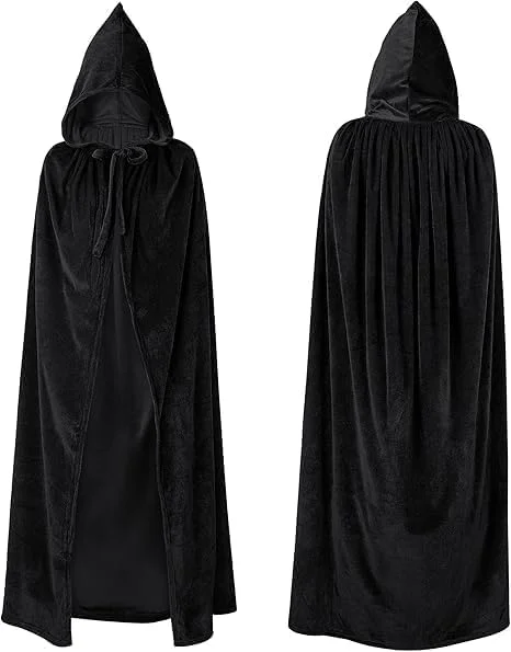 ست لباس هالووین بزرگسال و کودک Jorunb، شنل کلاه دار هالووین زنانه و مردانه، شنل مخملی سبک وزن، کت رو هالووین برای لباس های هالووین، سایز 90cm/130cm/140cm/170cm ست لباس هالووین بزرگسال و کودک Jorunb، شنل کلاه دار هالووین زنانه و مردانه، شنل مخملی سبک وزن، کت رو هالووین برای لباس های هالووین، سایز 90cm/130cm/140cm/170cm